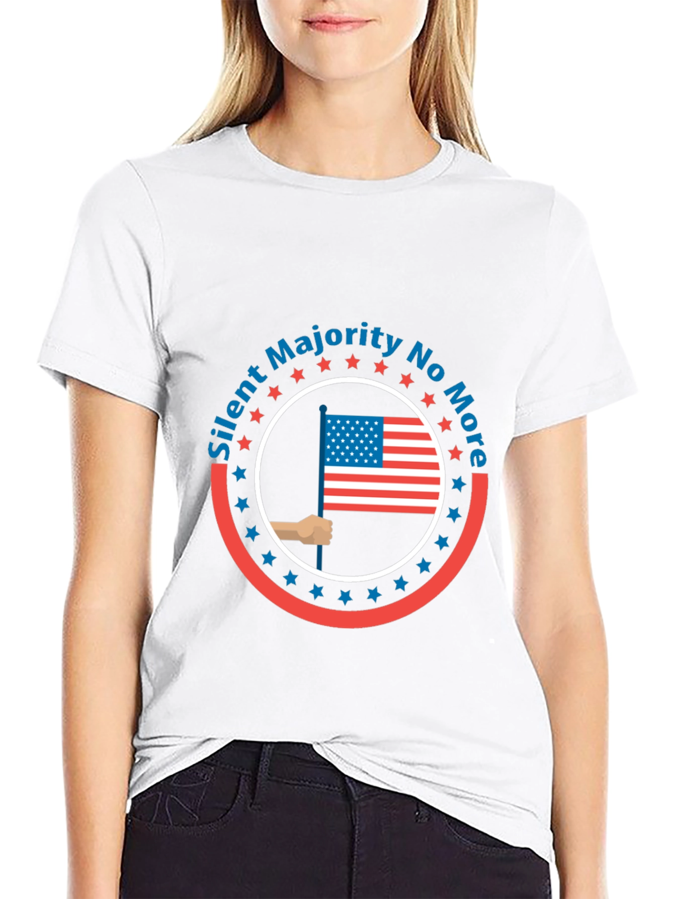 Silent Majority T-Shirt - American Flag Design