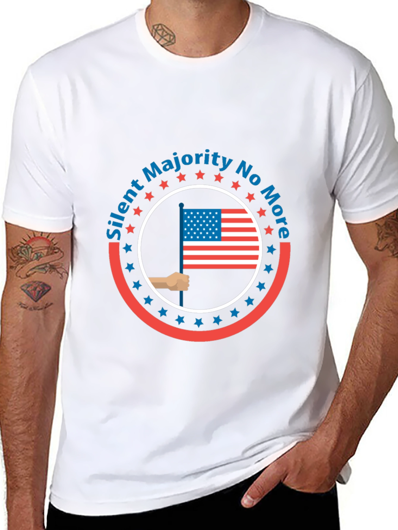 Silent Majority T-Shirt - American Flag Design