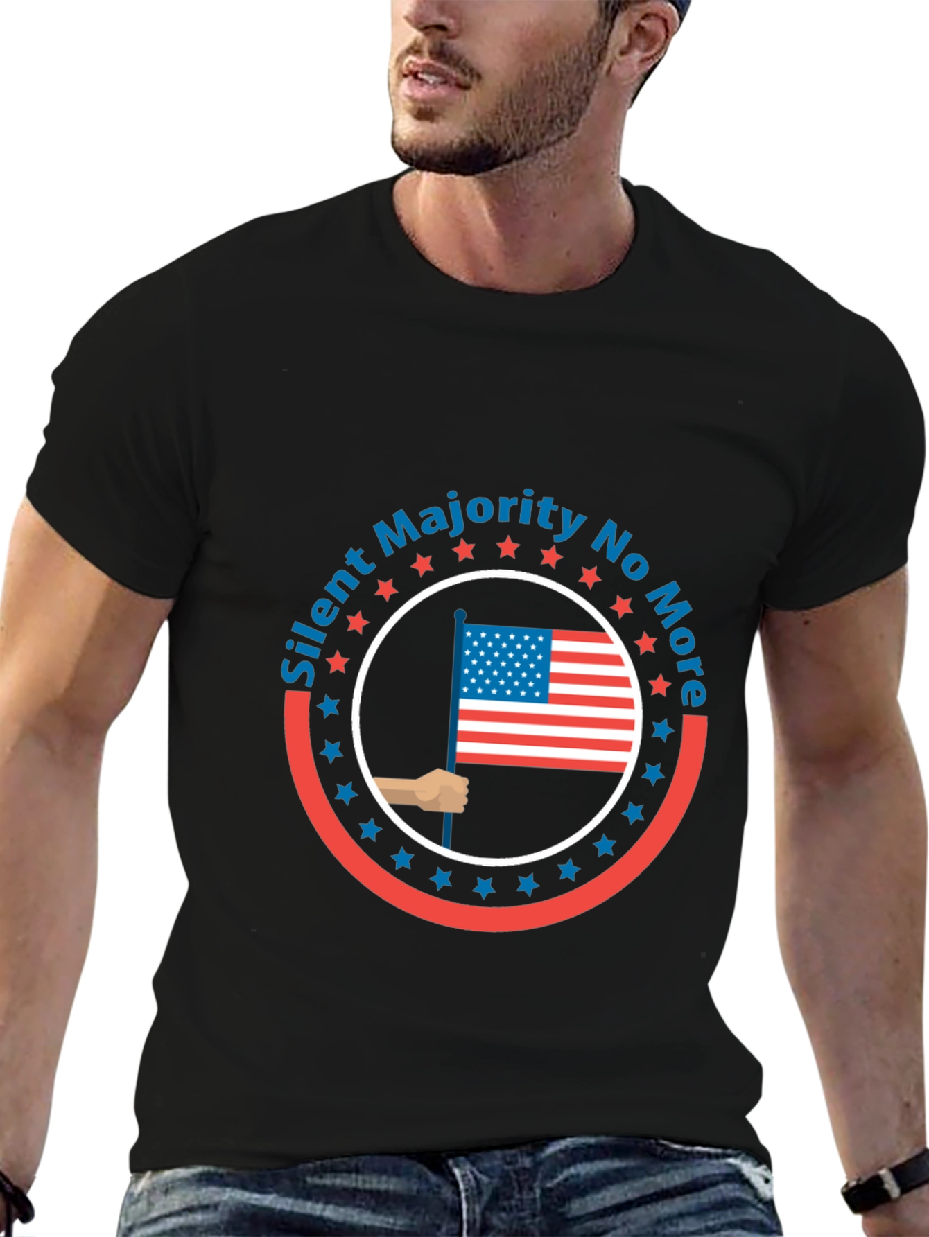 Silent Majority T-Shirt - American Flag Design
