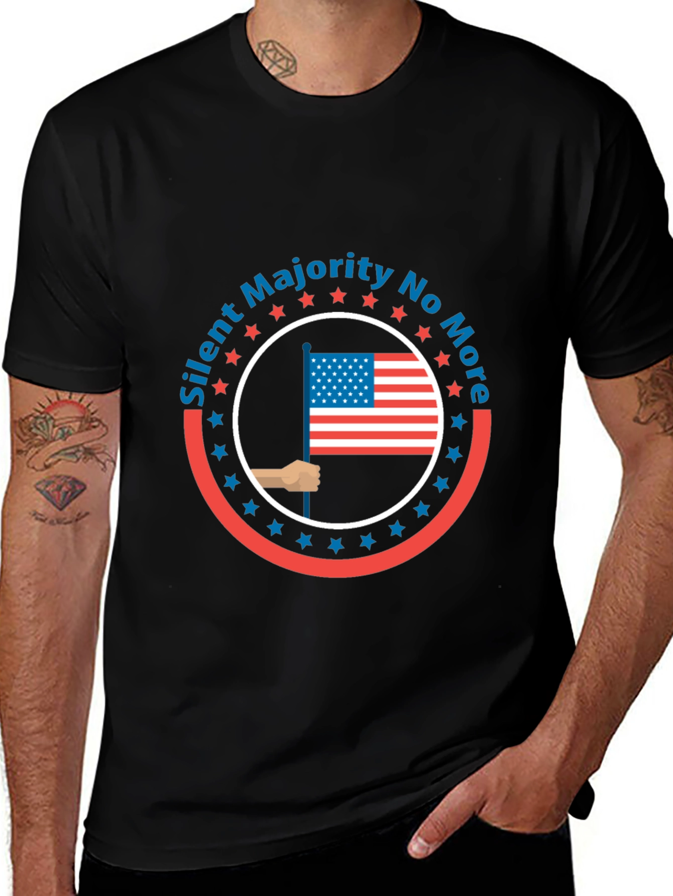Silent Majority T-Shirt - American Flag Design
