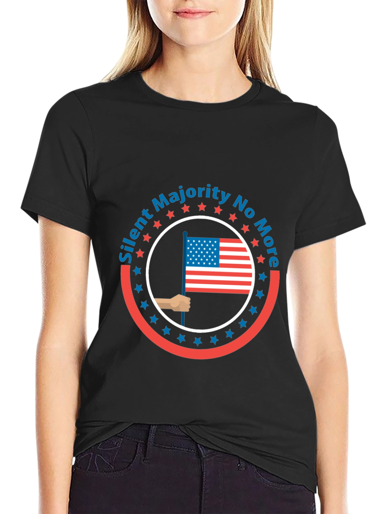 Silent Majority T-Shirt - American Flag Design
