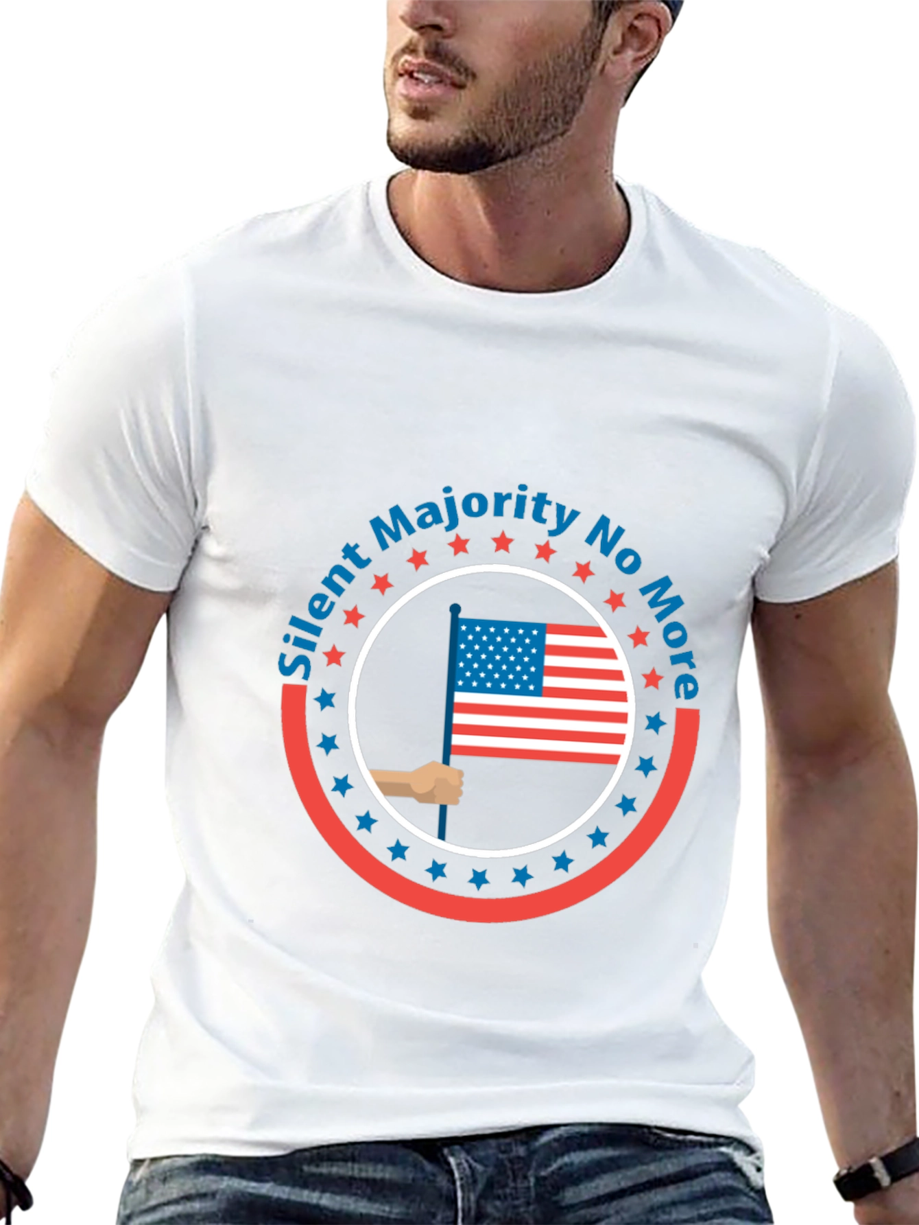 Silent Majority T-Shirt - American Flag Design