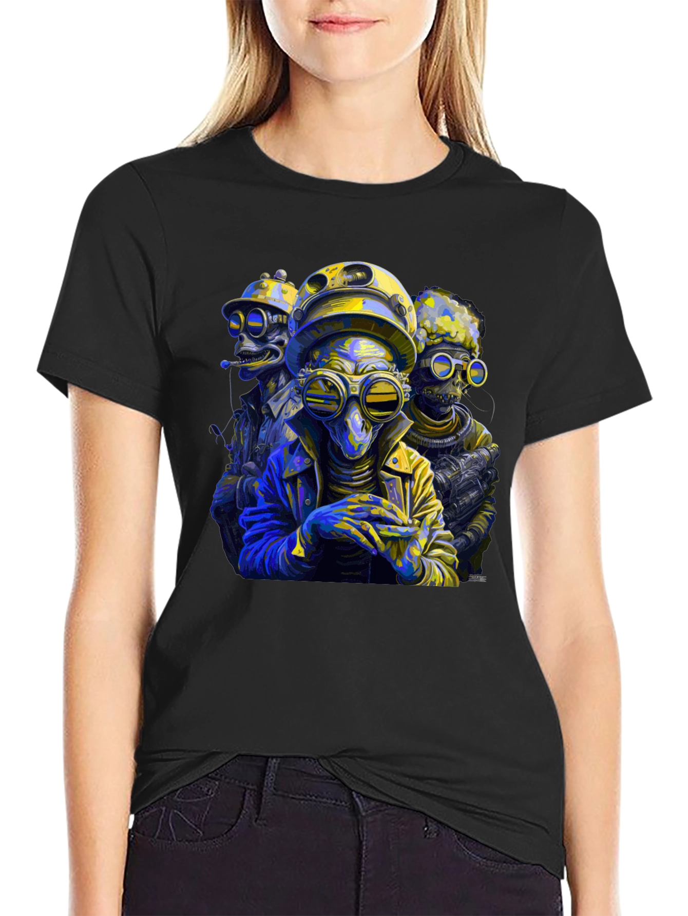 Steampunk Aliens Graphic T-Shirt
