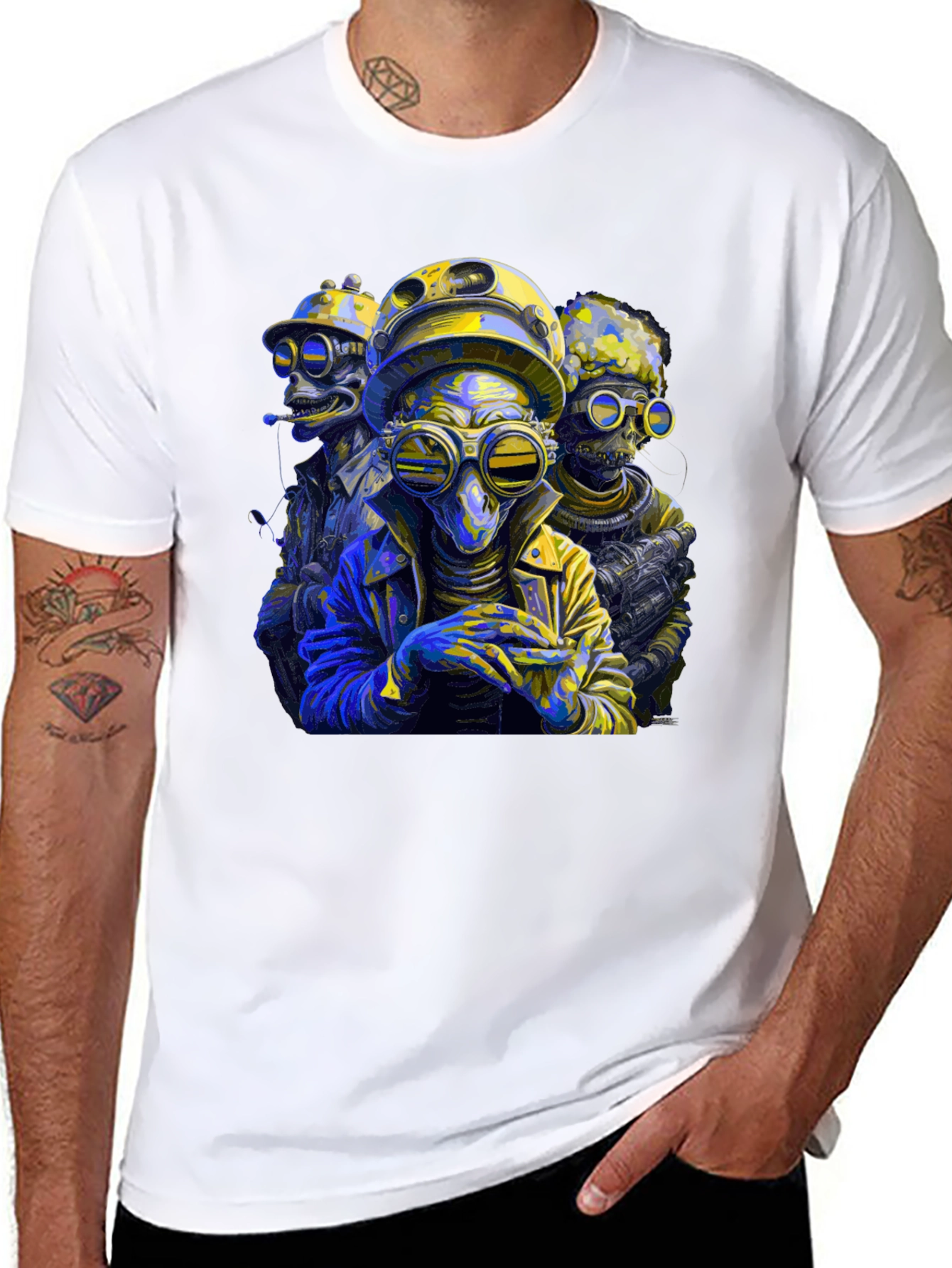Steampunk Aliens Graphic T-Shirt
