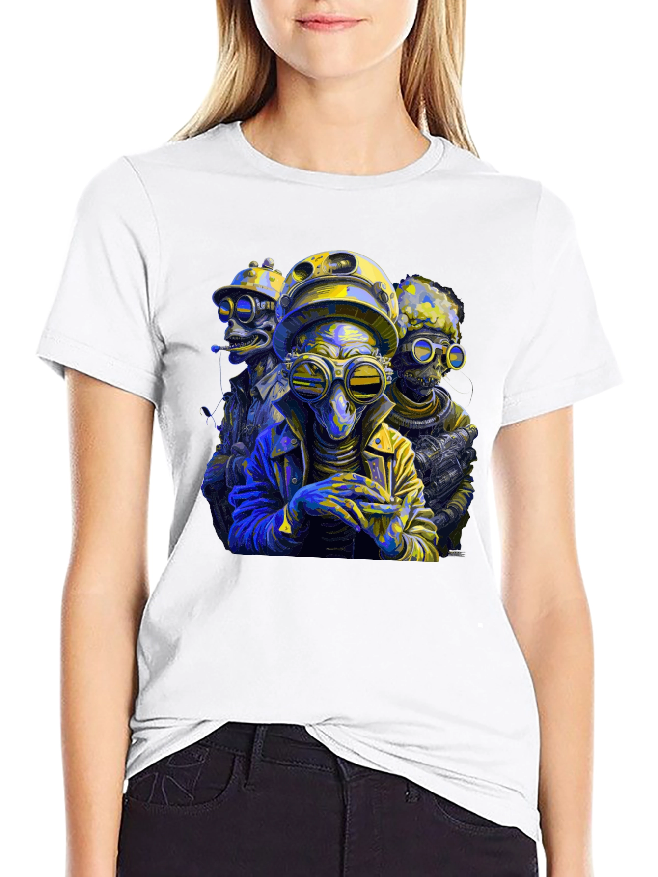 Steampunk Aliens Graphic T-Shirt