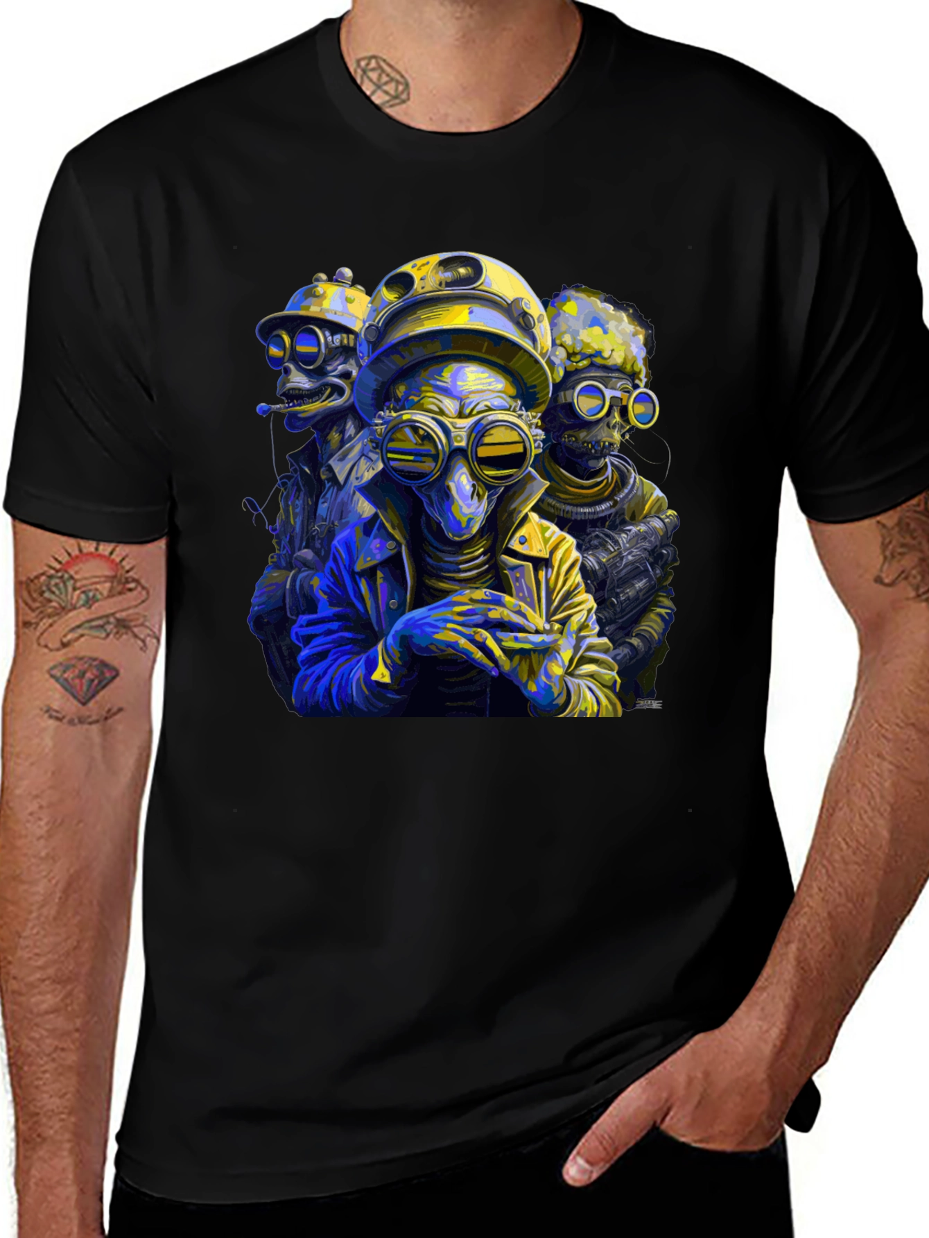 Steampunk Aliens Graphic T-Shirt