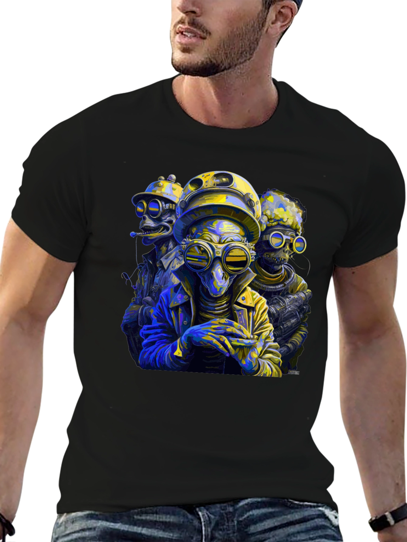 Steampunk Aliens Graphic T-Shirt