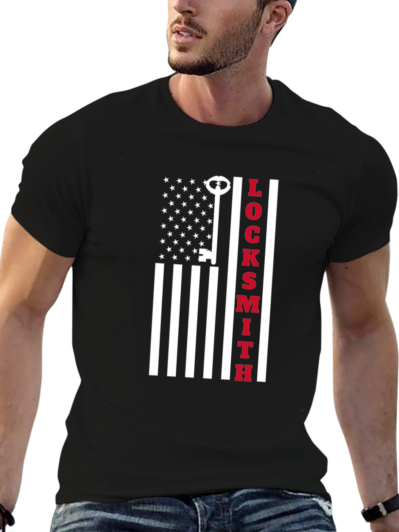 Locksmith American Flag Graphic Tee