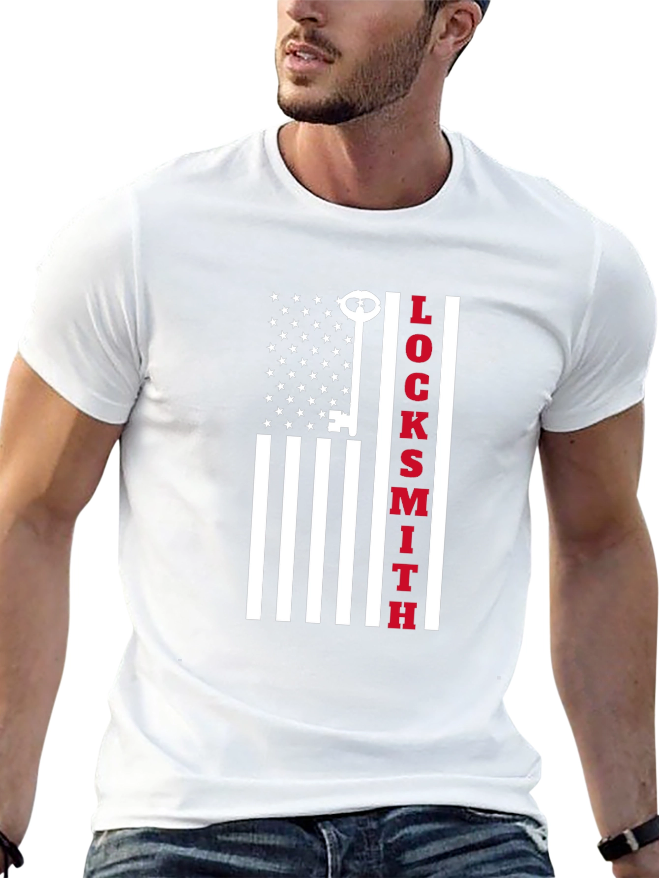Locksmith American Flag Graphic Tee