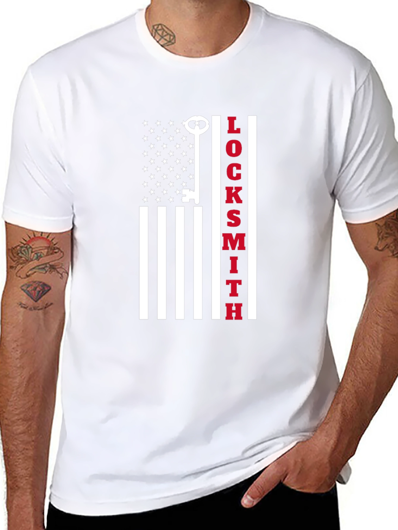 Locksmith American Flag Graphic Tee