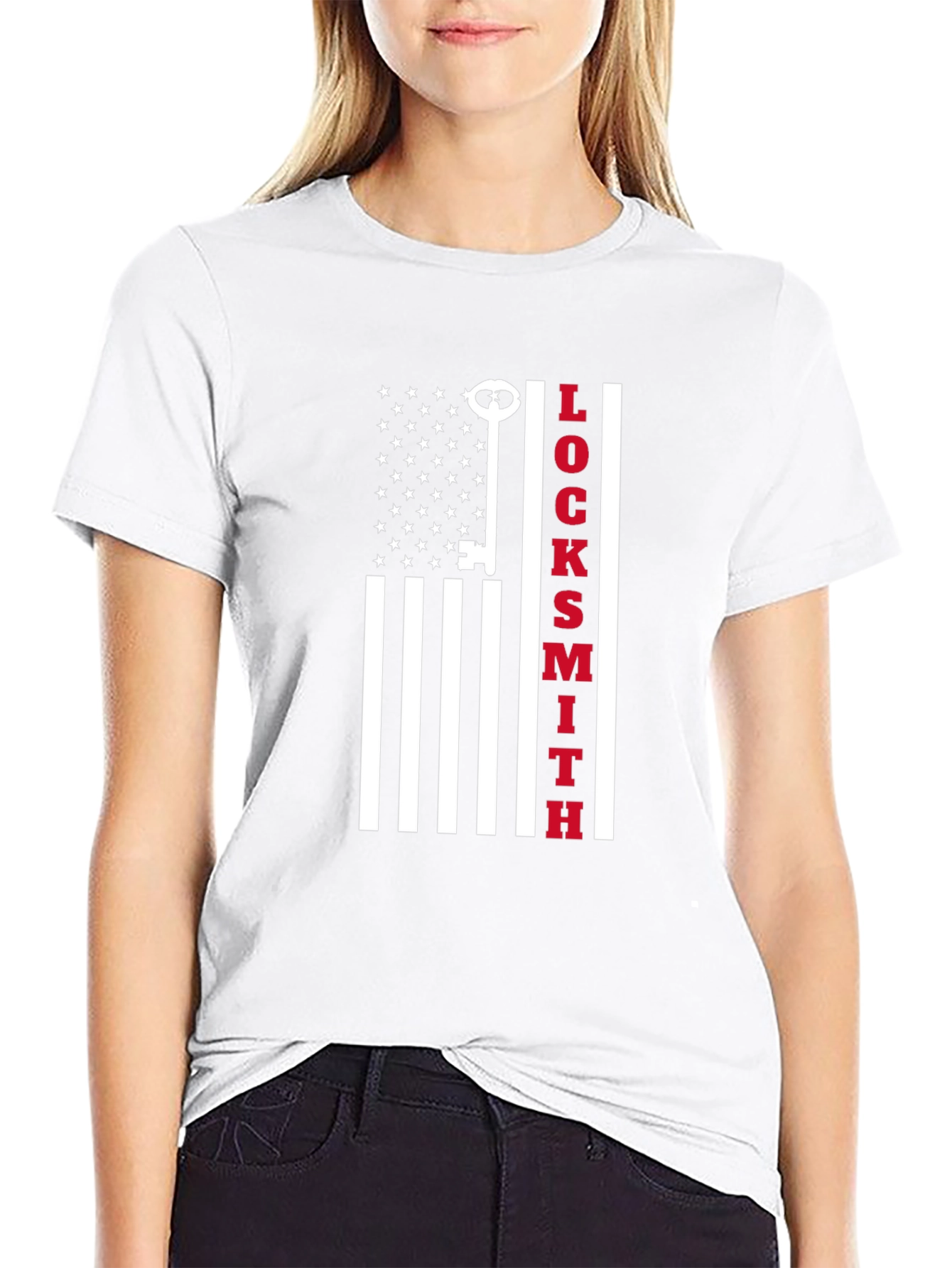 Locksmith American Flag Graphic Tee