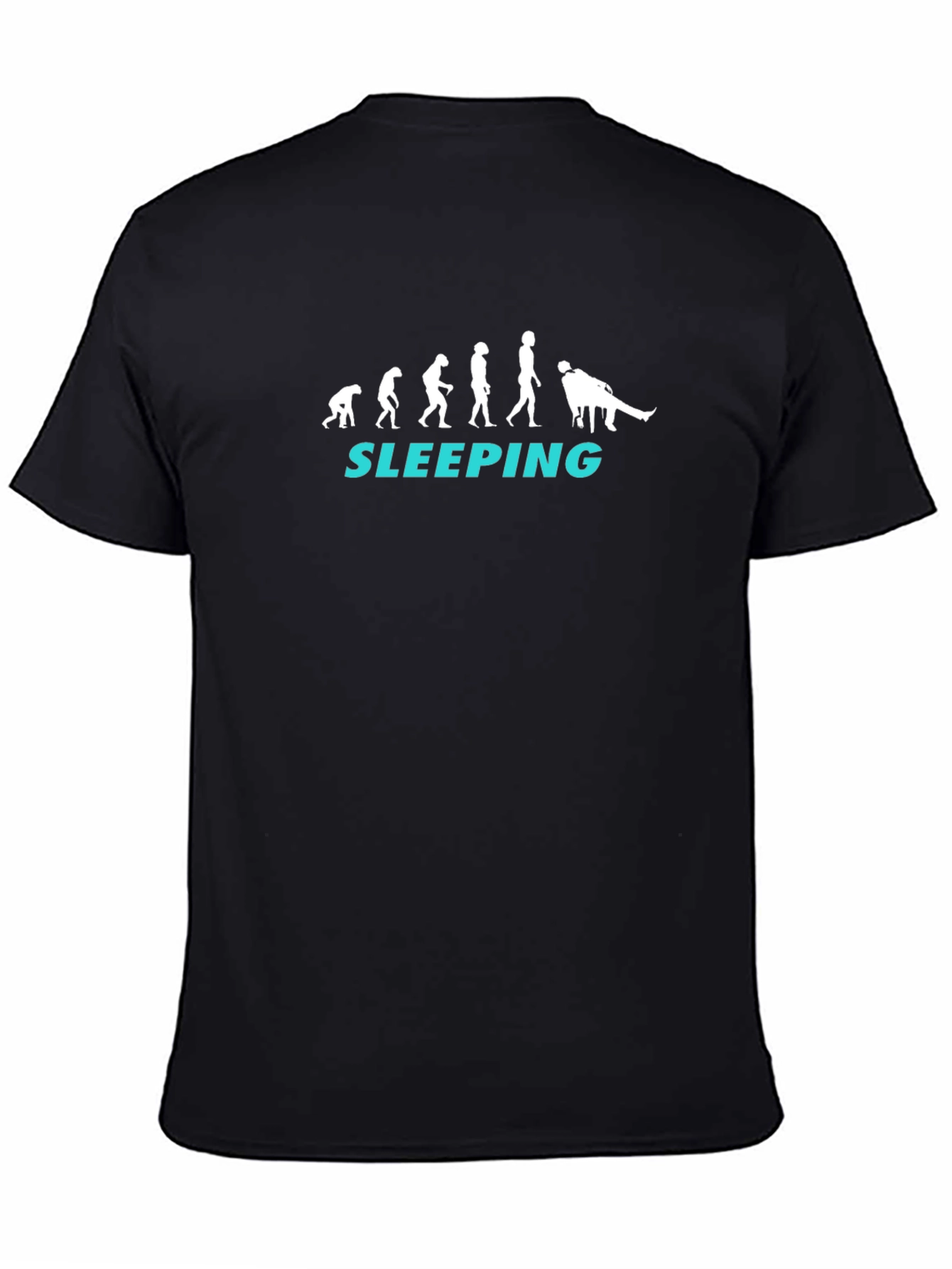 Evolution of Sleeping Black T-Shirt