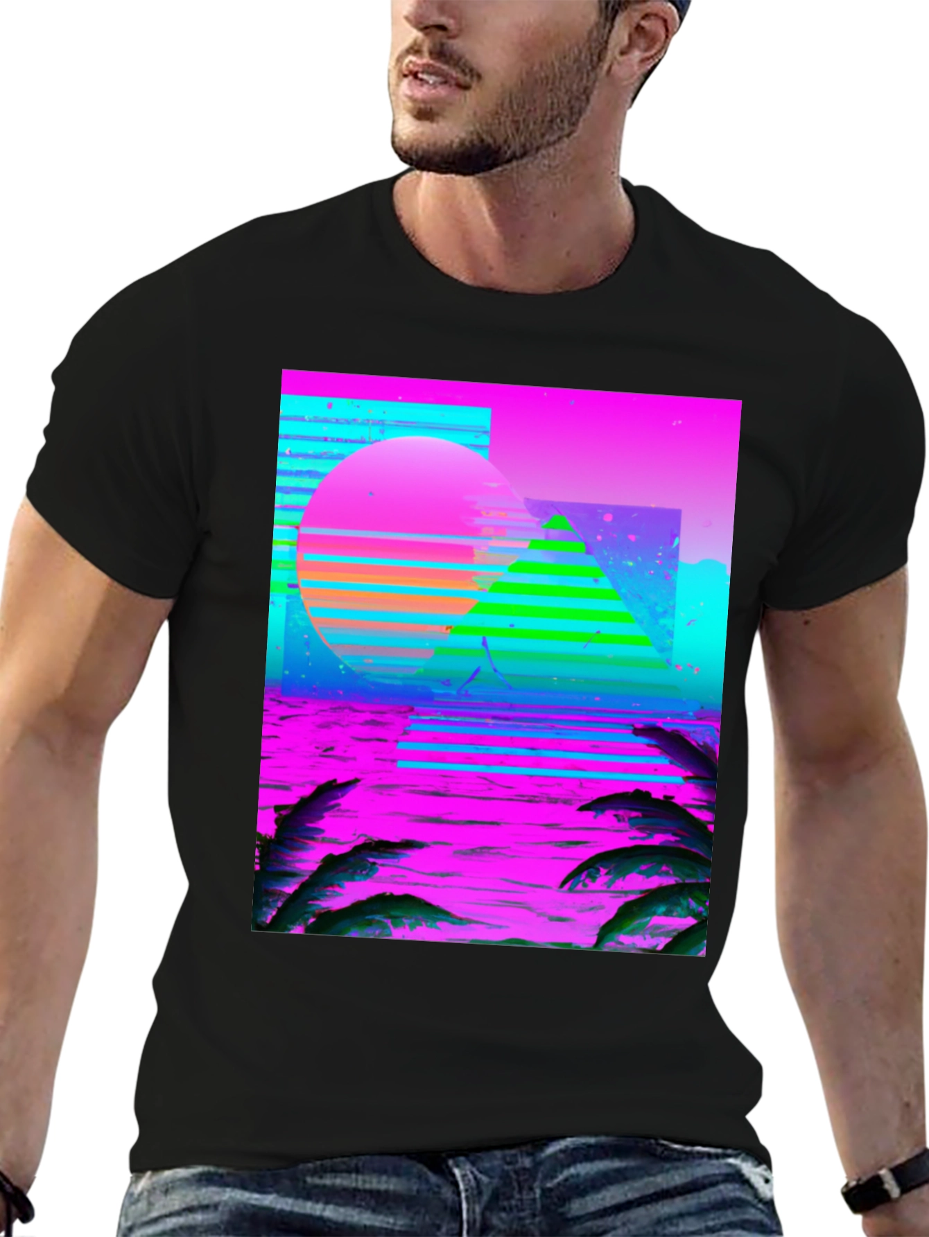 Vaporwave T-Shirt: Retro Sunset Graphic Tee