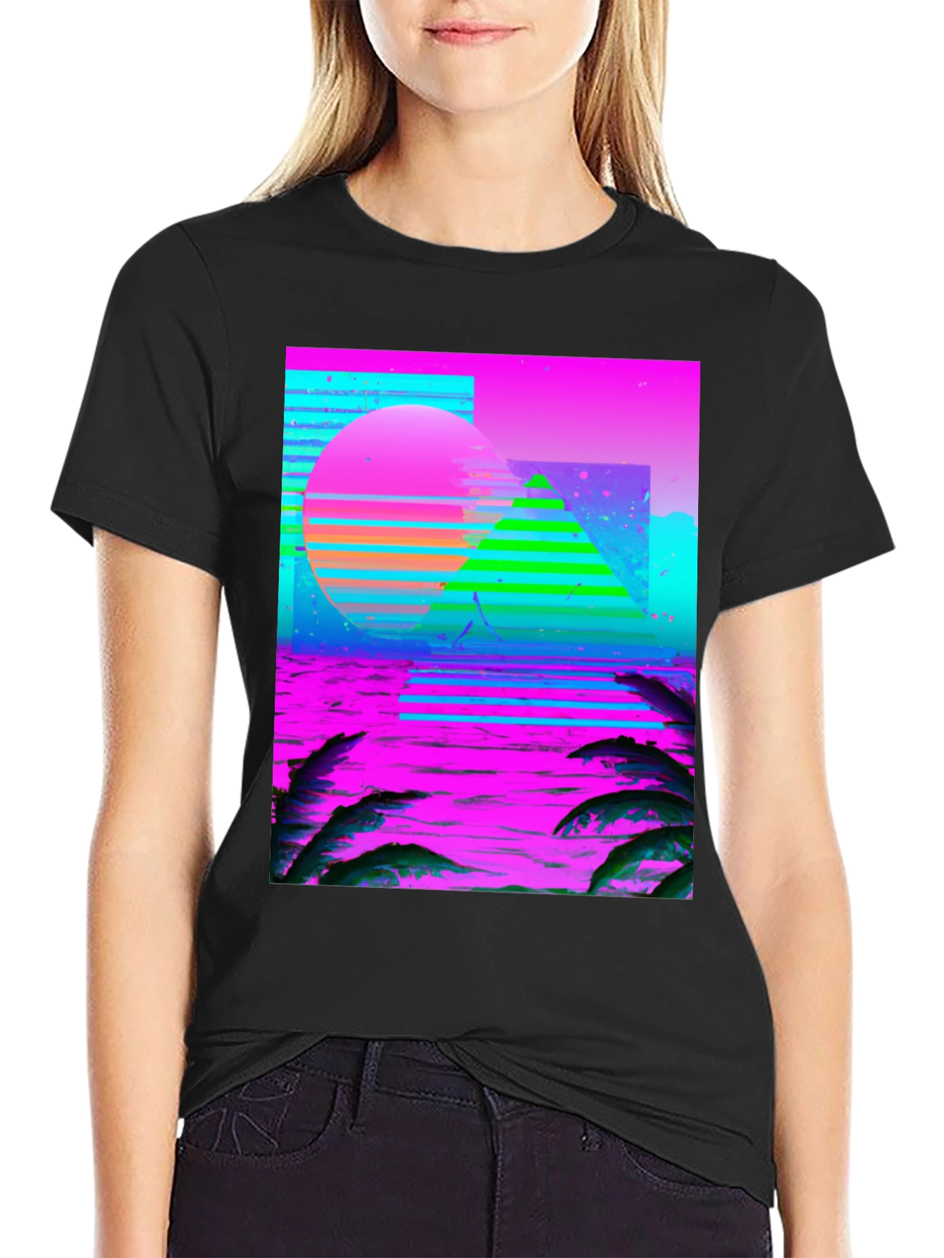 Vaporwave T-Shirt: Retro Sunset Graphic Tee
