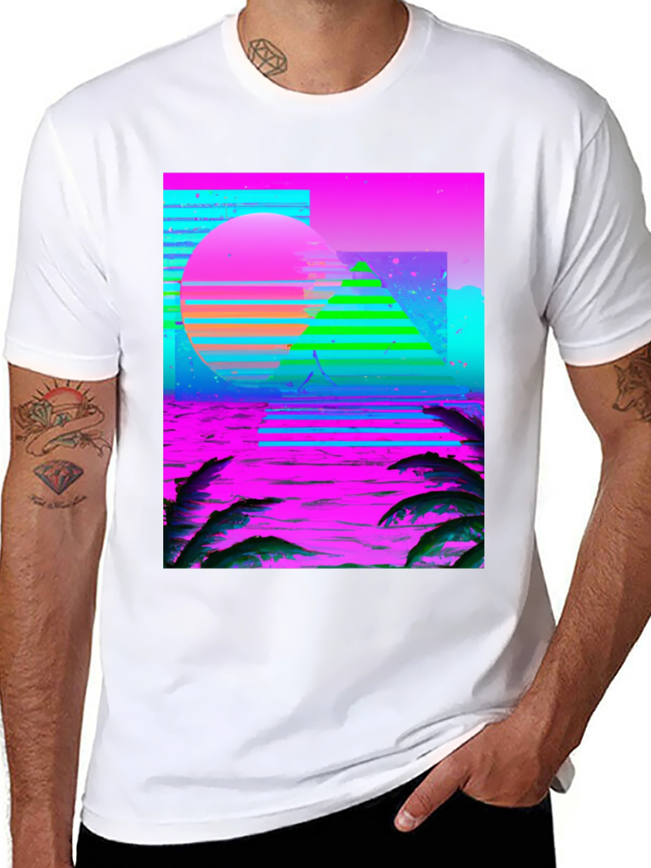 Vaporwave T-Shirt: Retro Sunset Graphic Tee
