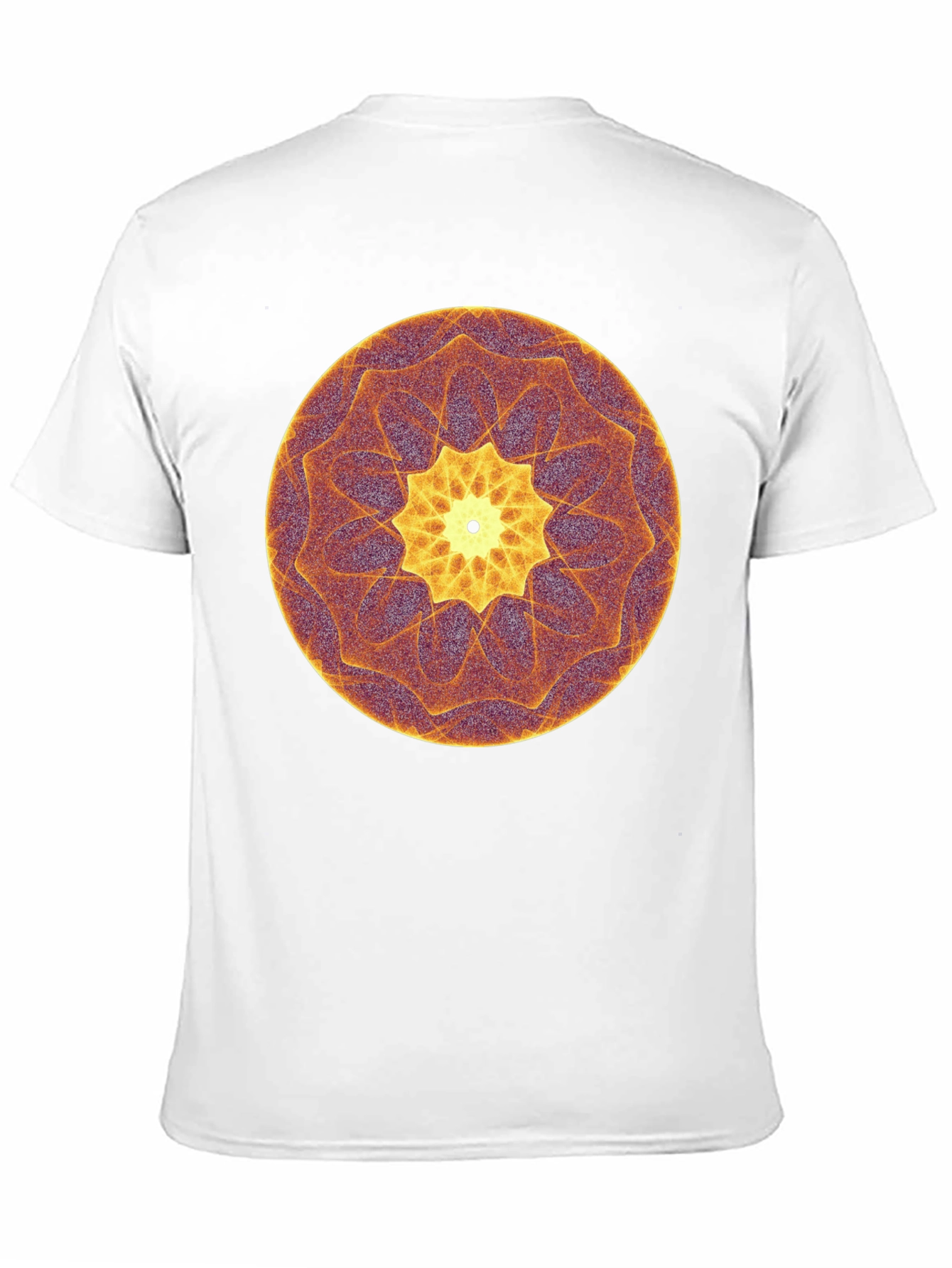 Abstract Mandala Graphic Print T-Shirt - Black