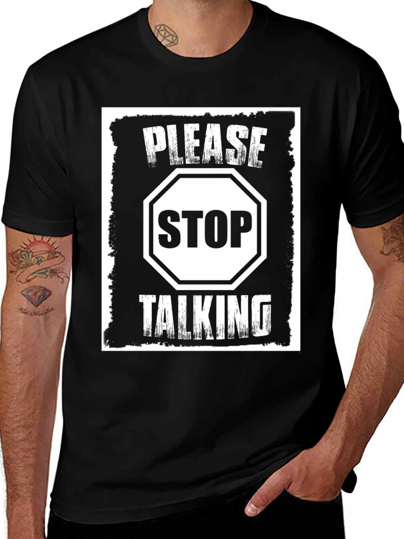 Please Stop Talking Graphic Tee