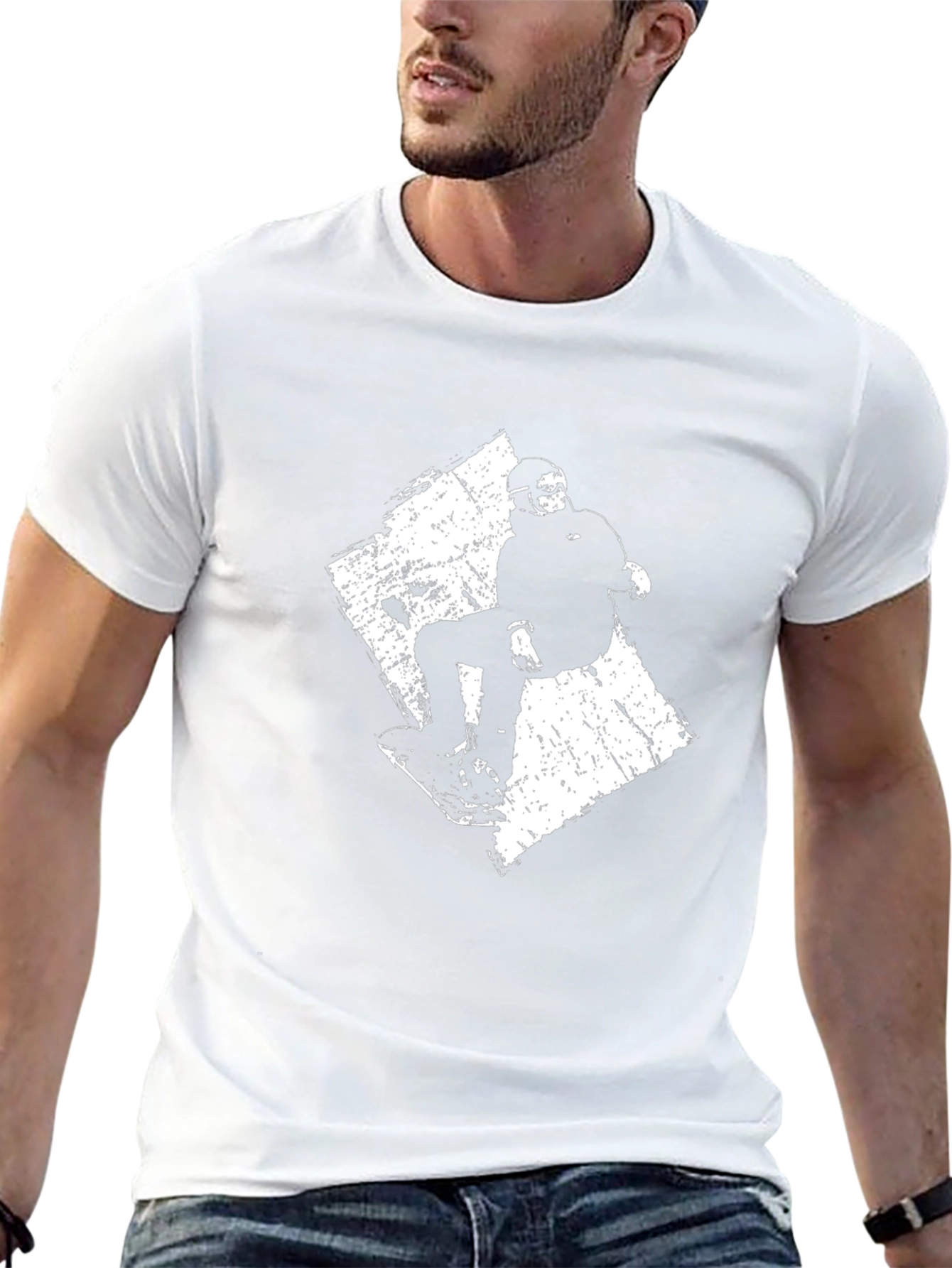 Snowboard Graphic Tee - Black Cotton T-Shirt