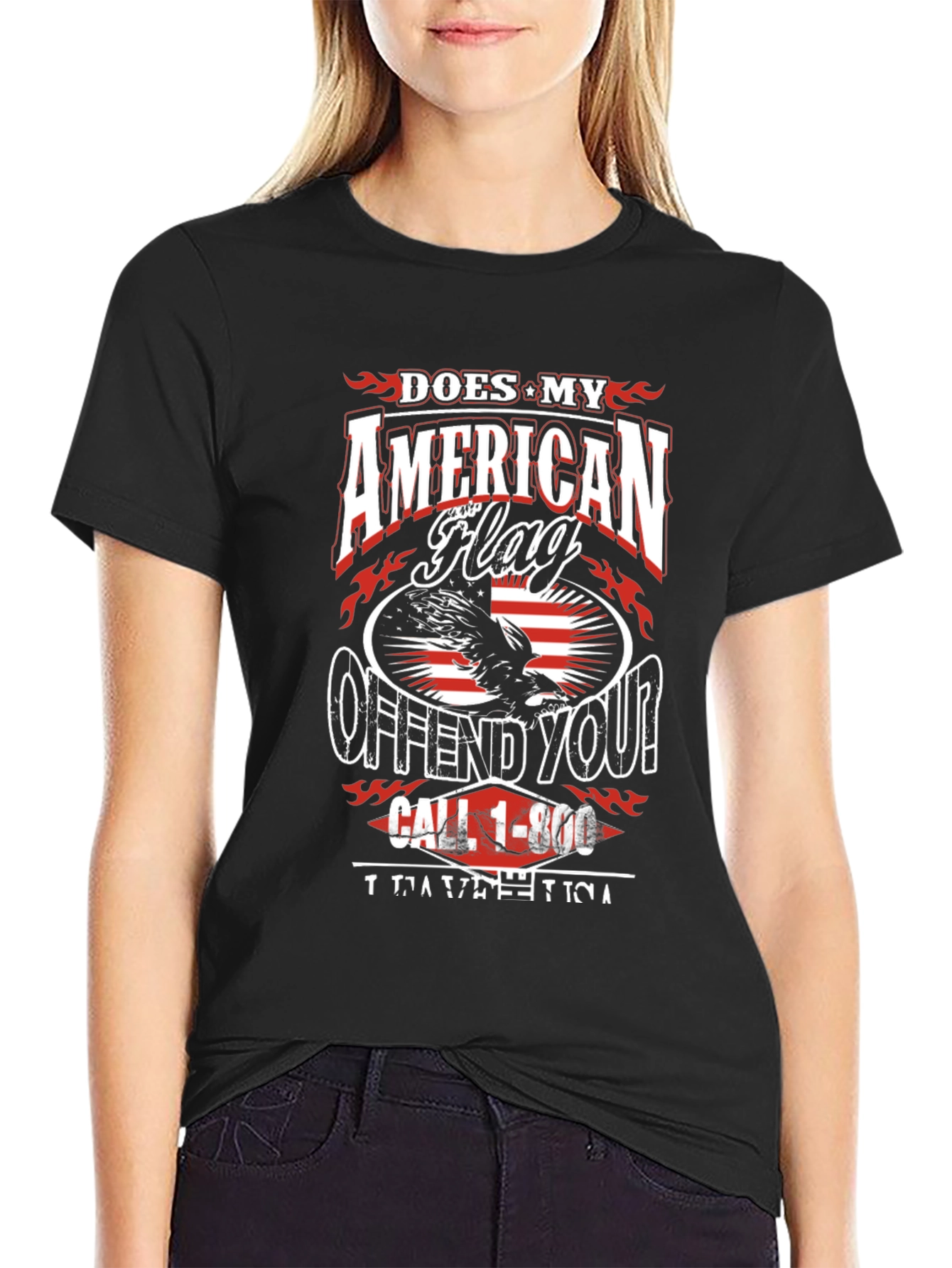 Patriotic Offend You? American Flag Graphic Tee