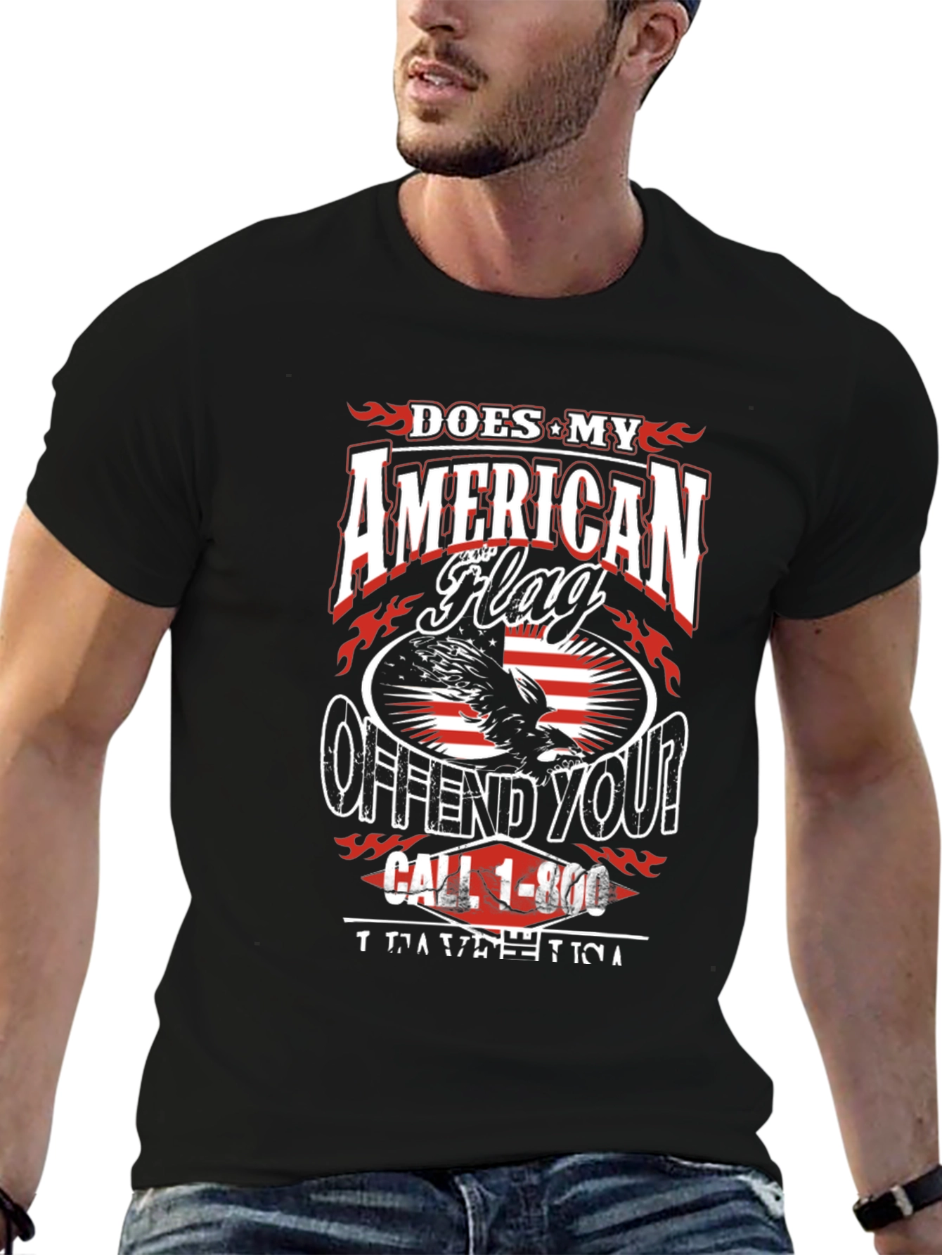 Patriotic Offend You? American Flag Graphic Tee