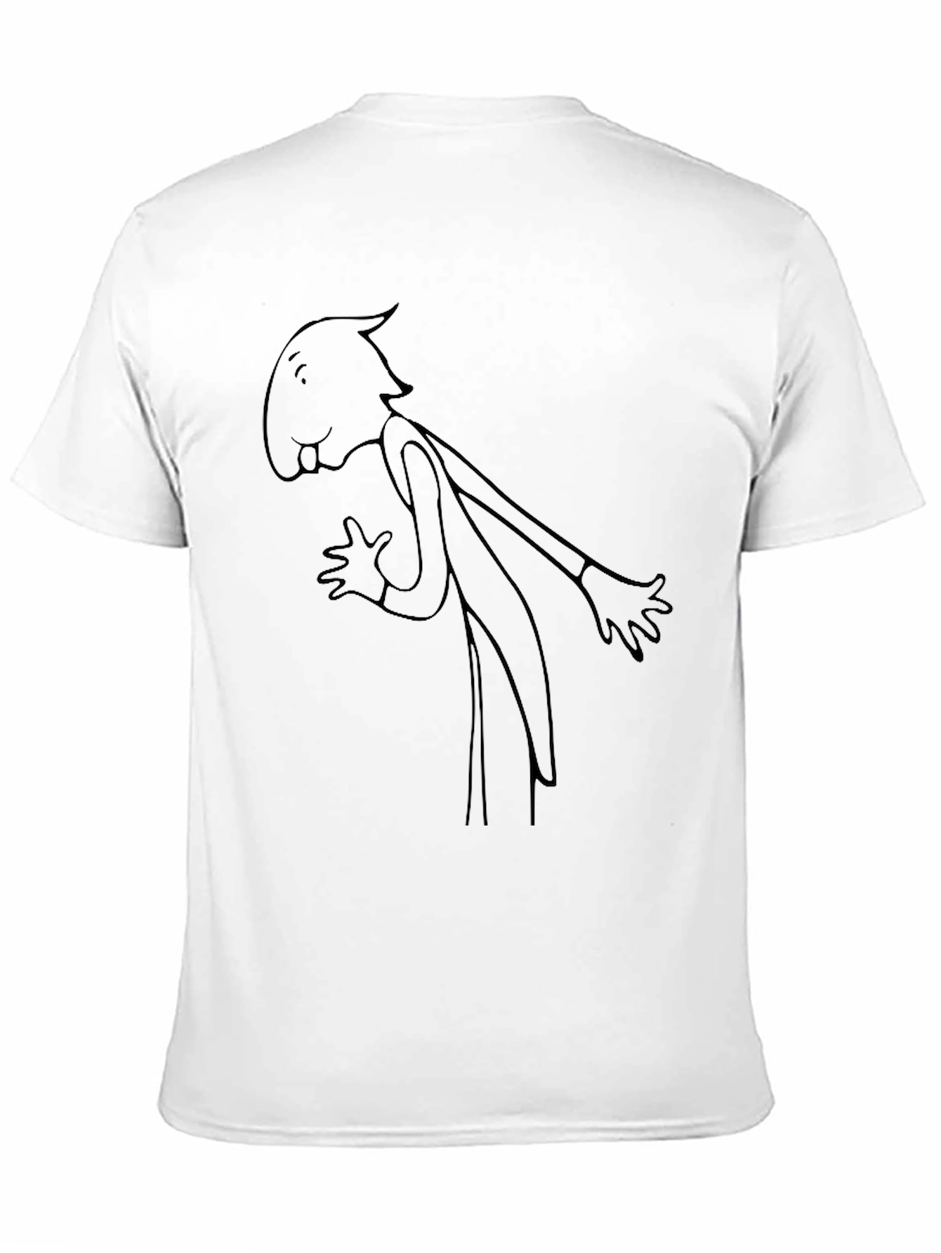 Abstract Character Graphic Black Tee
