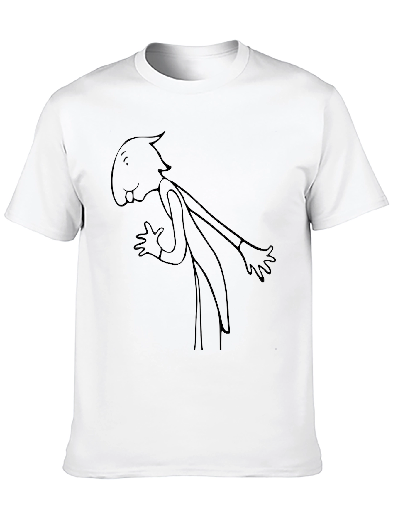 Abstract Character Graphic Black Tee