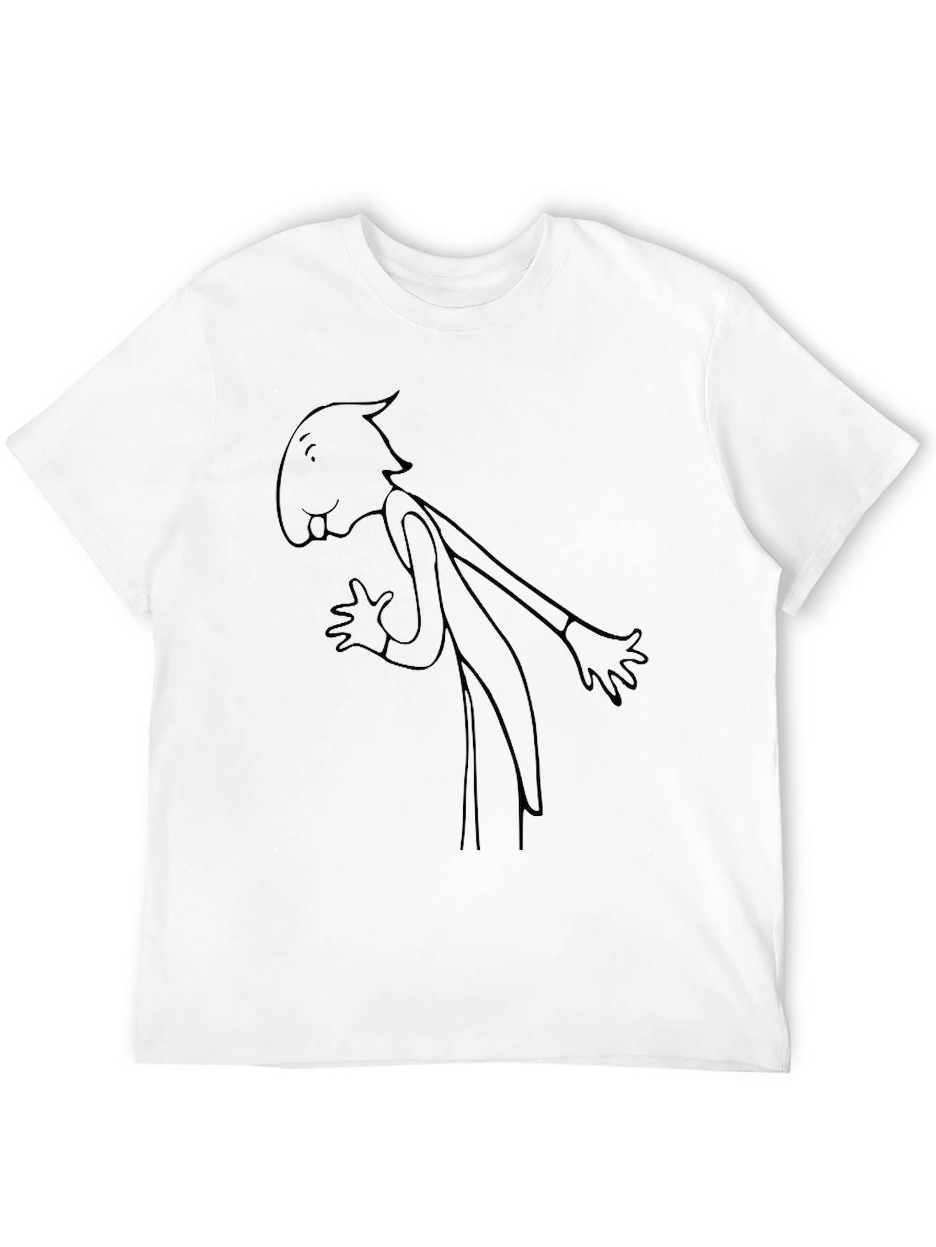 Abstract Character Graphic Black Tee