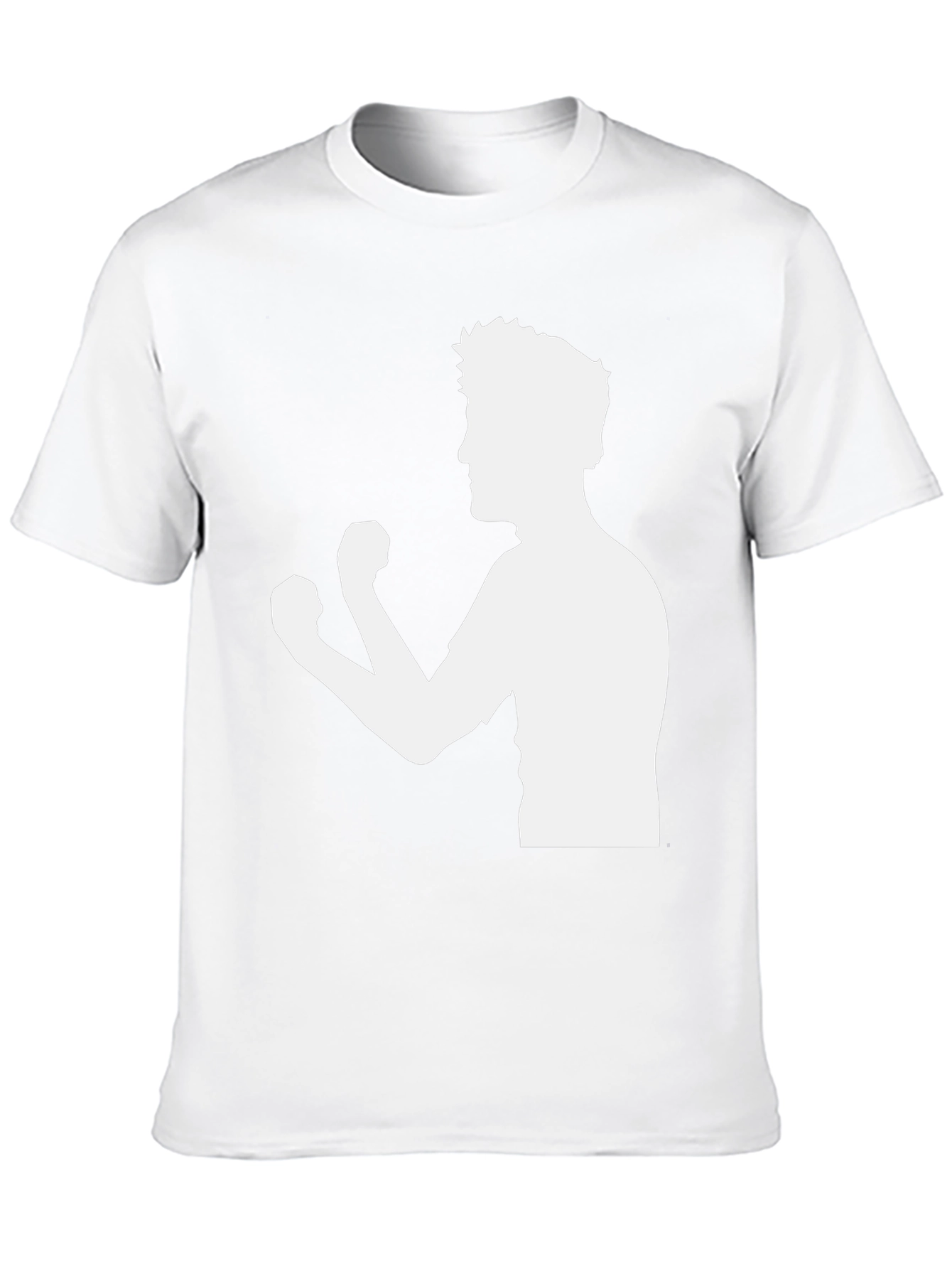 Boxing Silhouette Graphic Black Tee