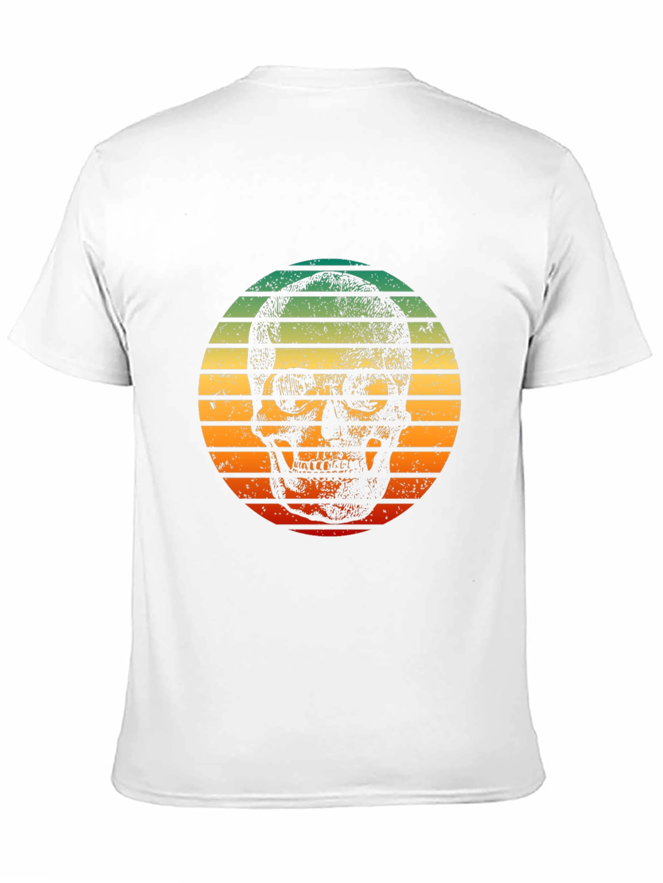 Skull Sunset Graphic Tee - Retro Style