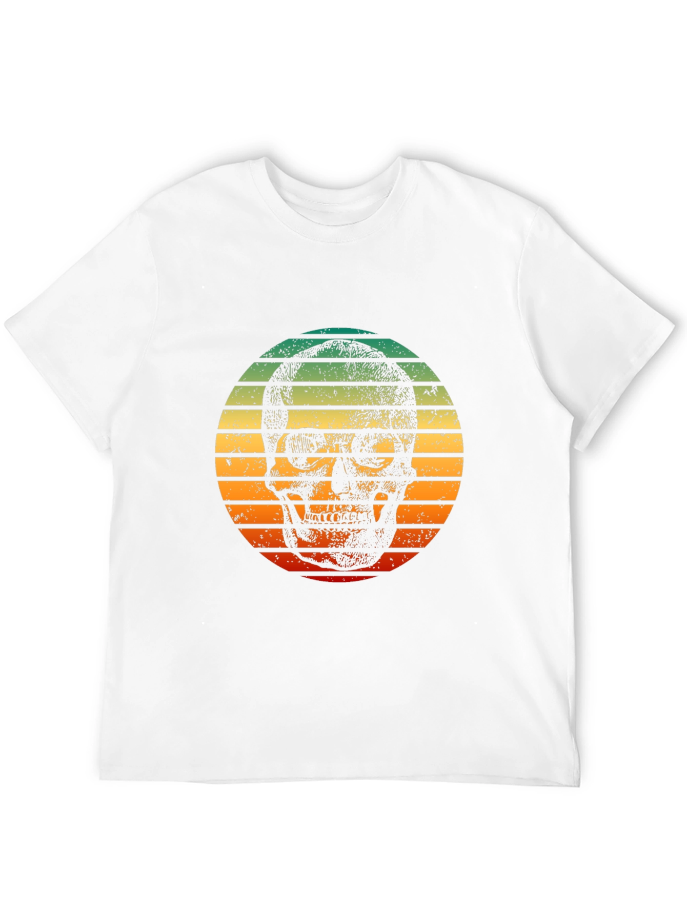 Skull Sunset Graphic Tee - Retro Style