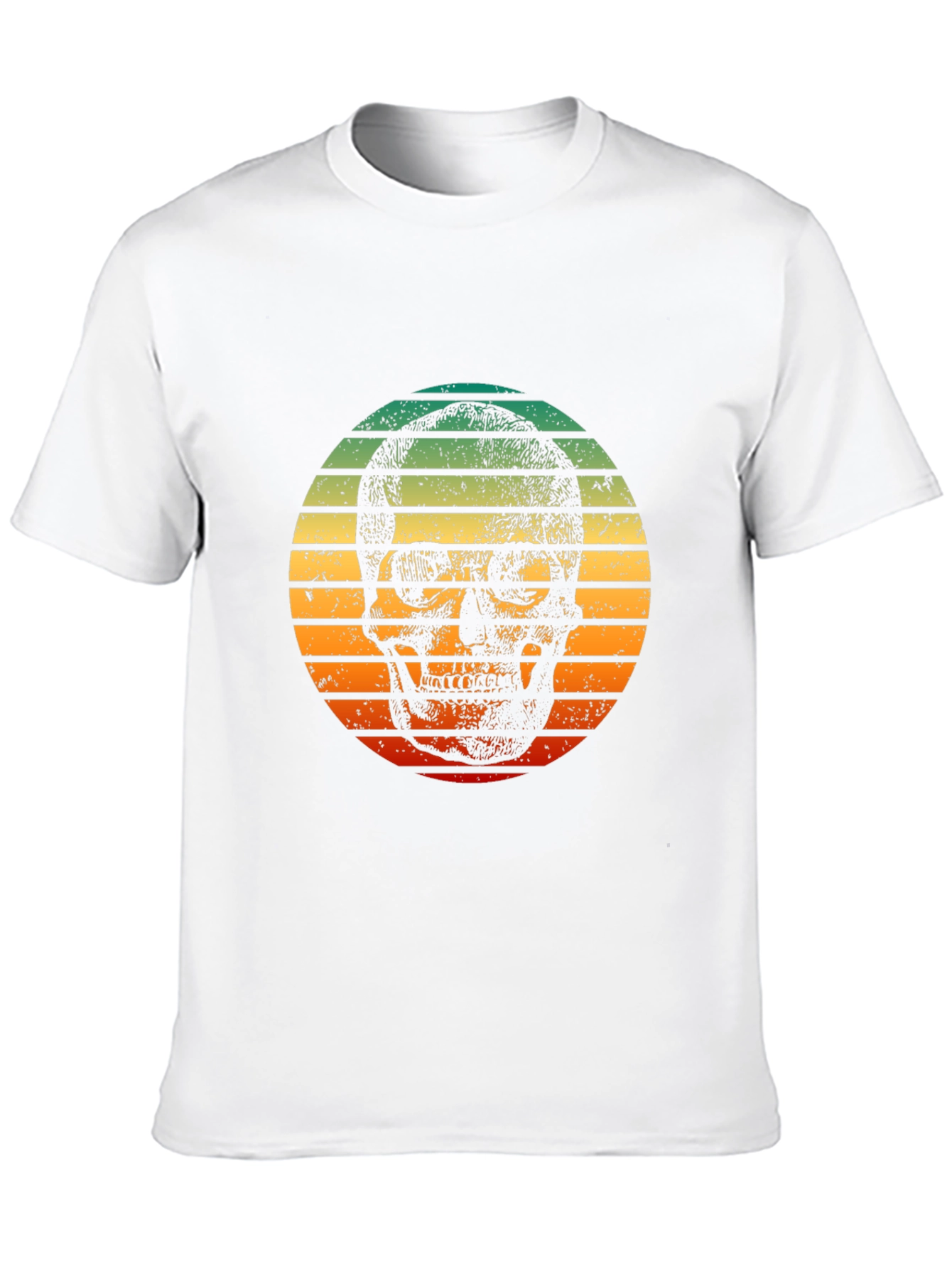Skull Sunset Graphic Tee - Retro Style