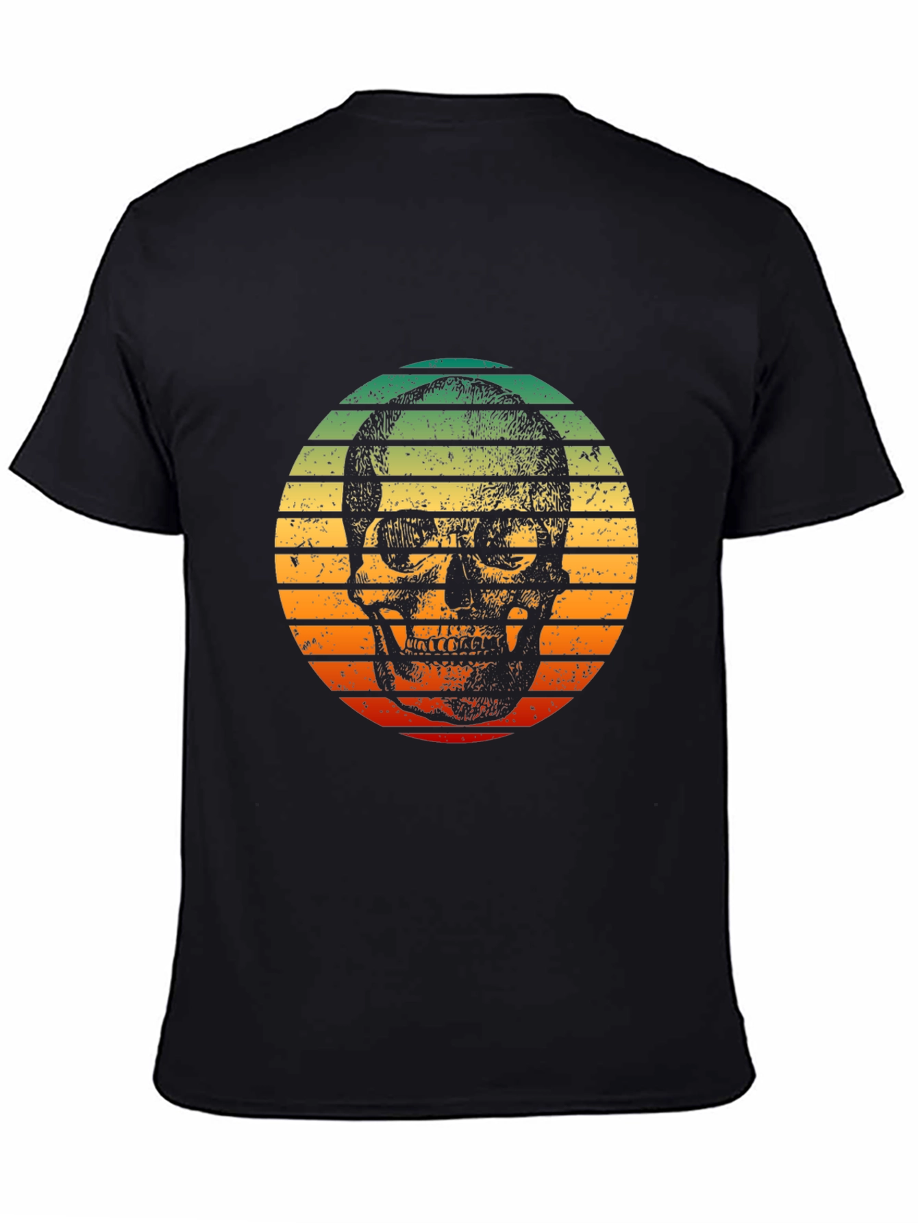 Skull Sunset Graphic Tee - Retro Style