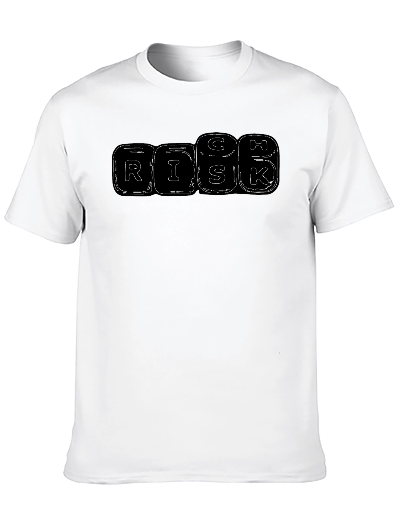 RISK Letter Graphic Black T-shirt