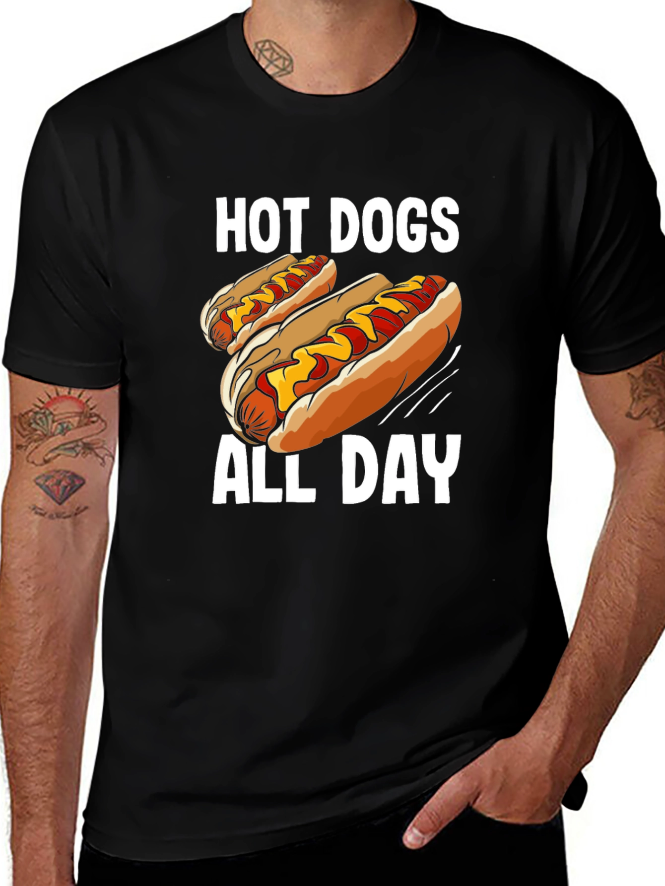 Hot Dogs All Day Graphic Tee