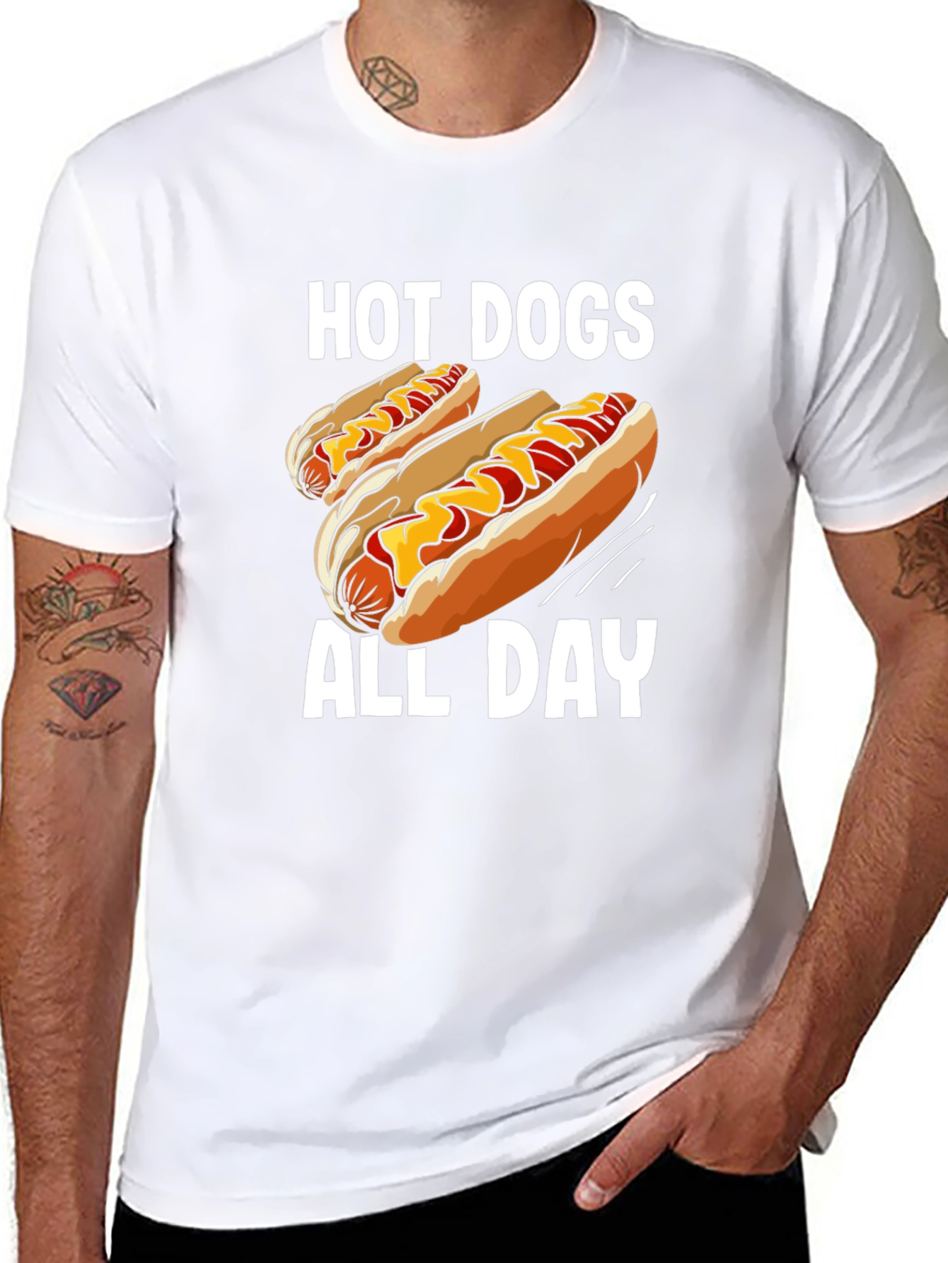 Hot Dogs All Day Graphic Tee