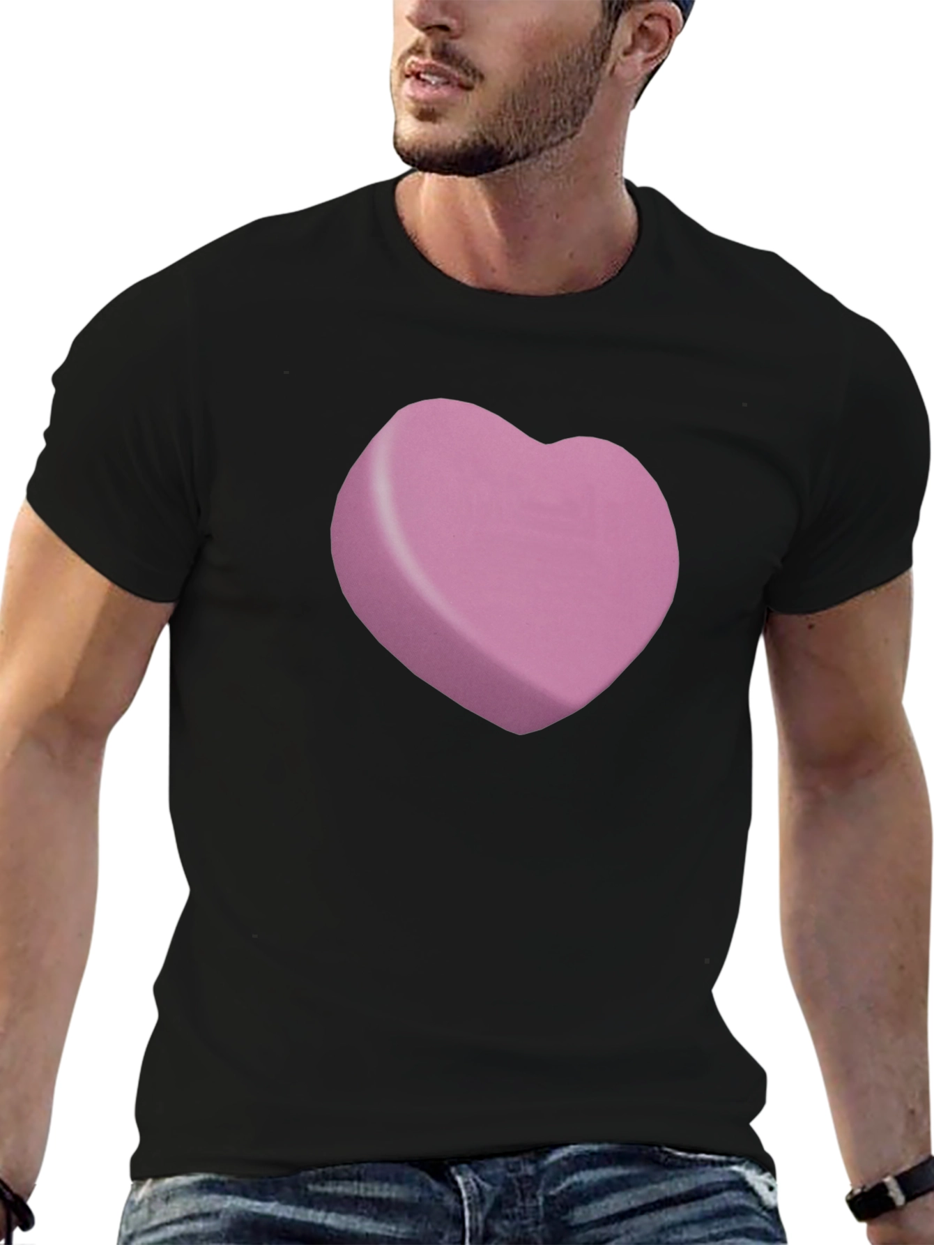 Heart Candy Graphic Black T-Shirt