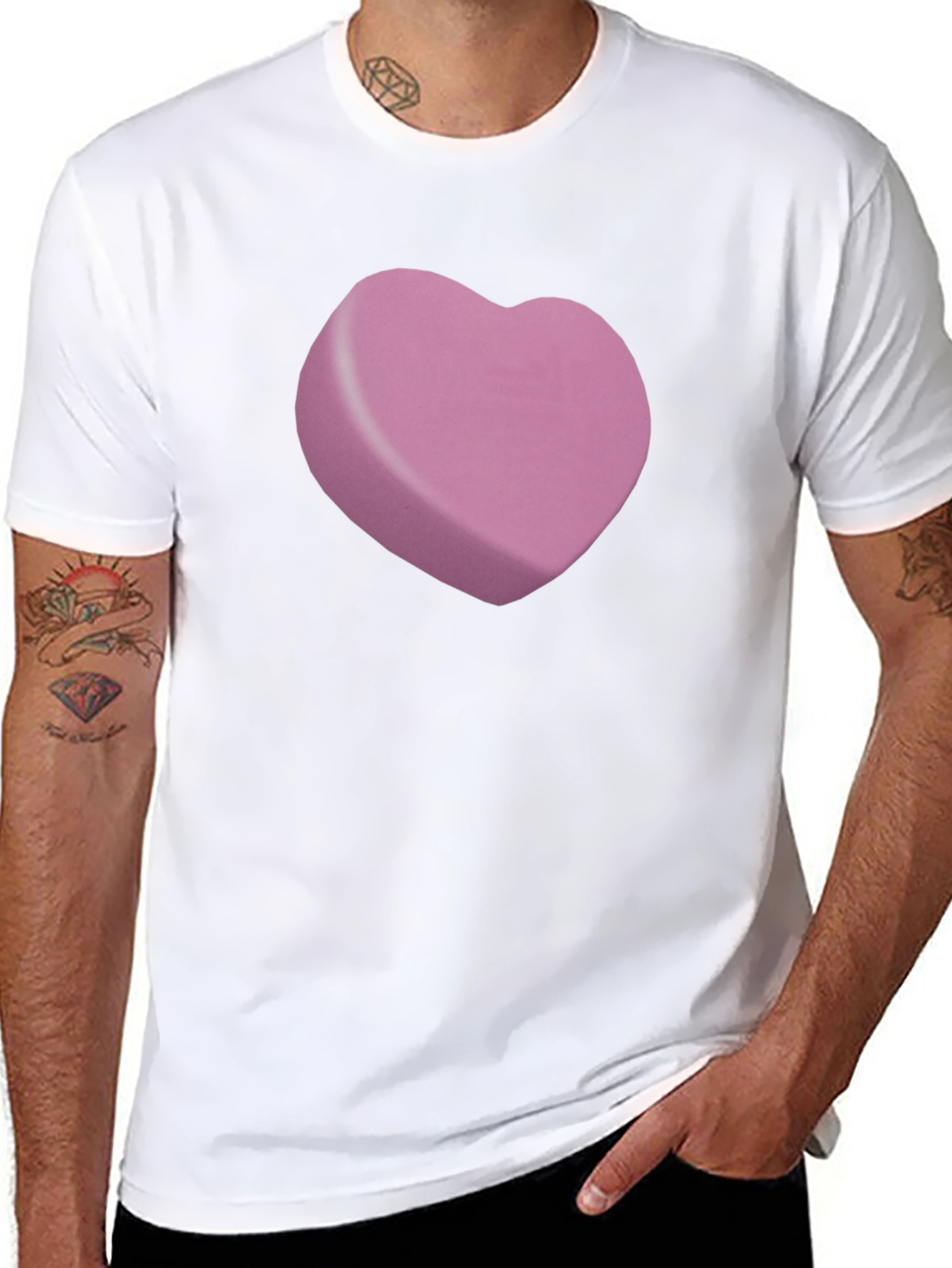 Heart Candy Graphic Black T-Shirt