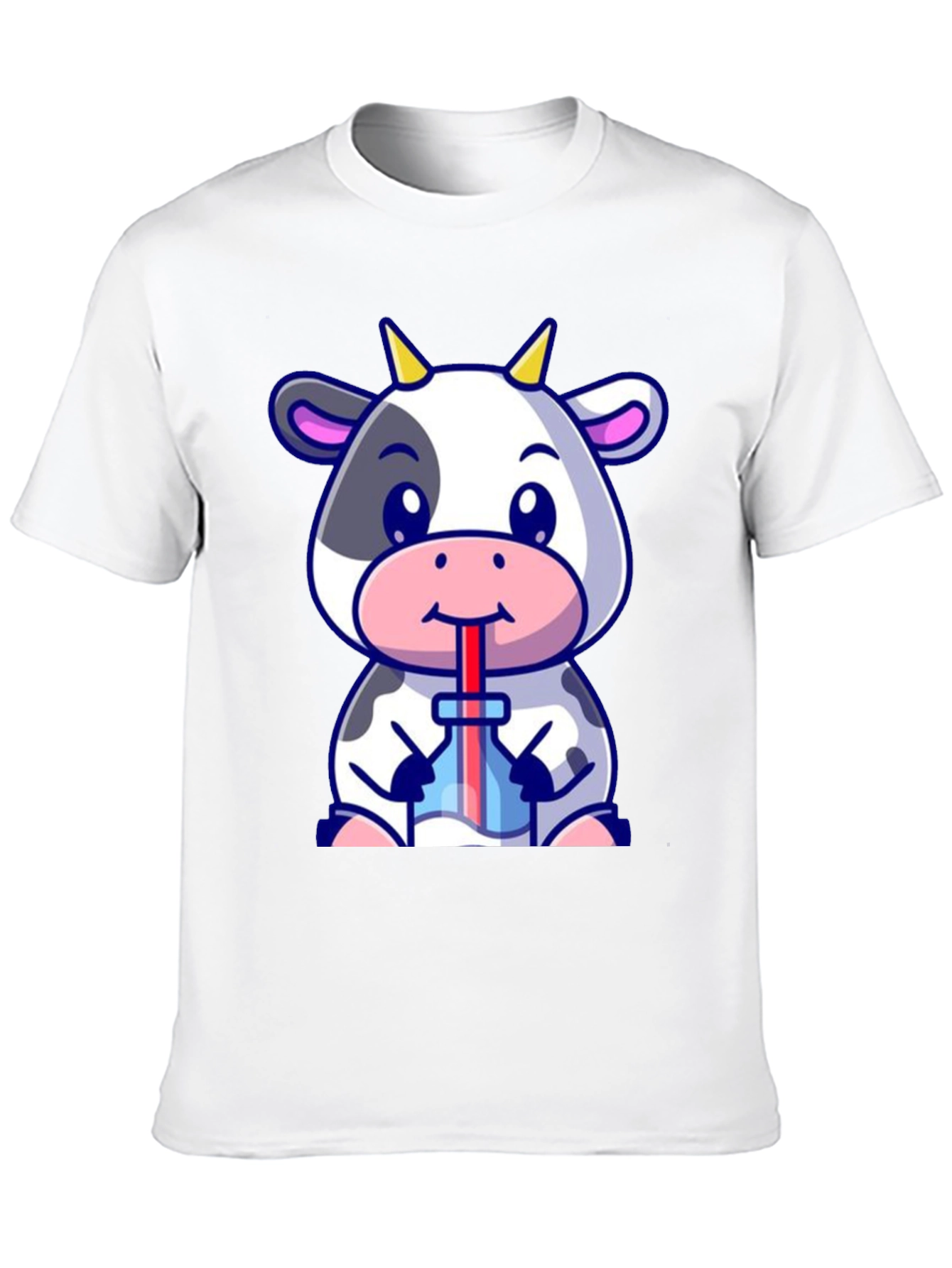 Cute Cow Drinking Bubble Tea T-Shirt