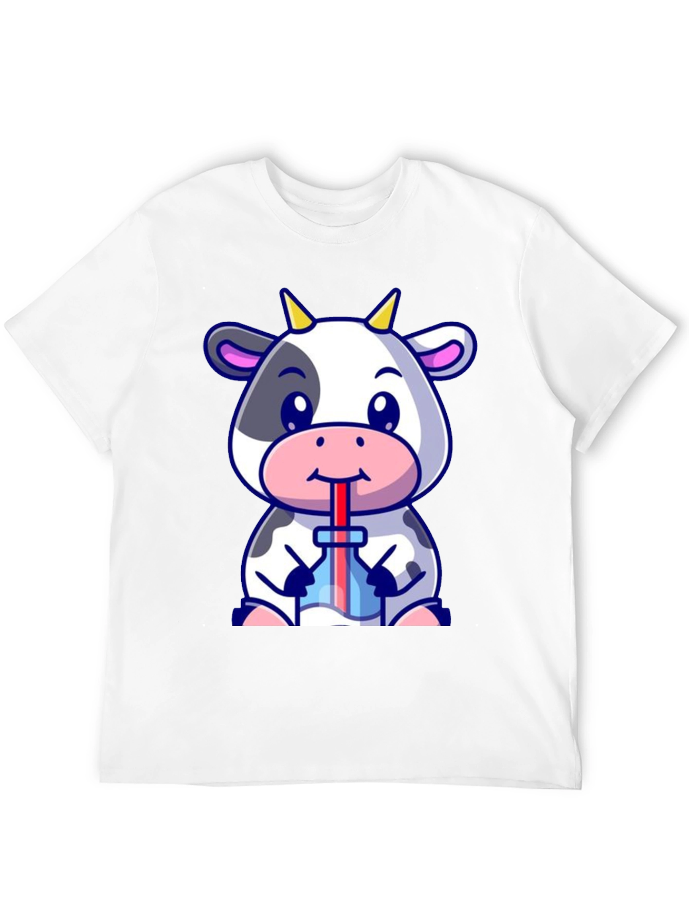 Cute Cow Drinking Bubble Tea T-Shirt