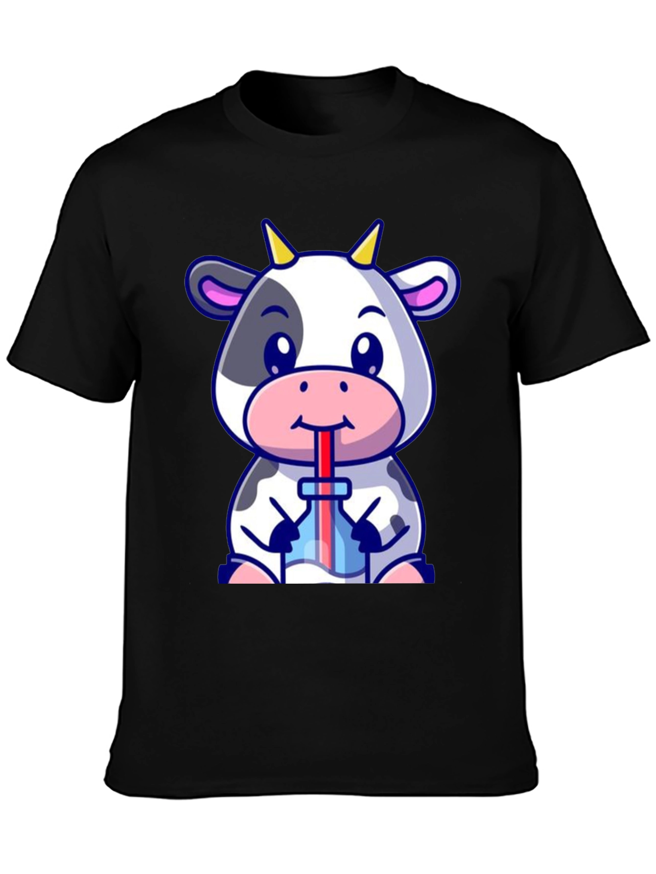 Cute Cow Drinking Bubble Tea T-Shirt