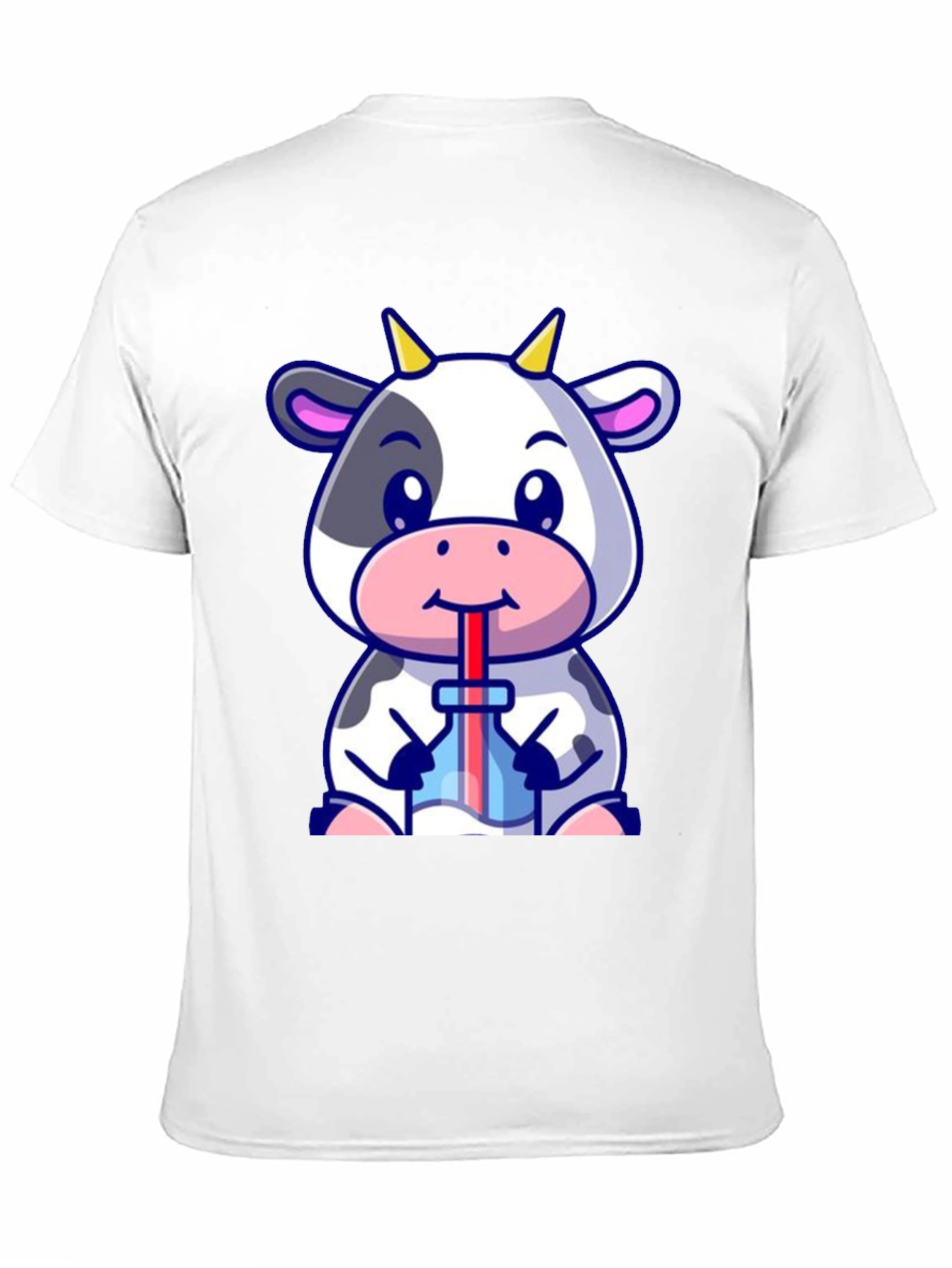 Cute Cow Drinking Bubble Tea T-Shirt