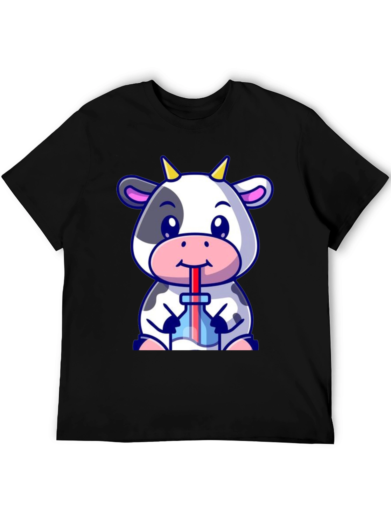 Cute Cow Drinking Bubble Tea T-Shirt