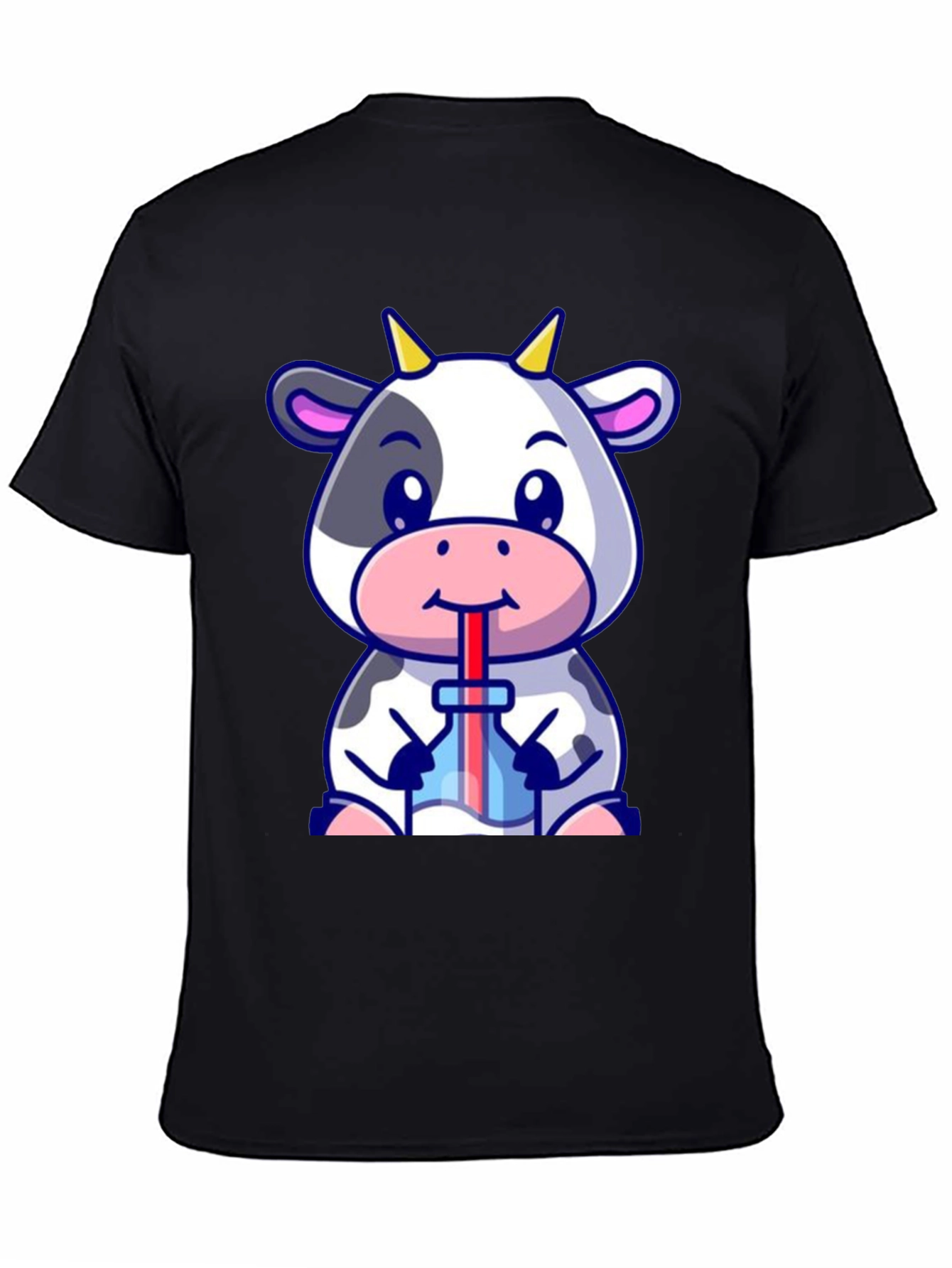 Cute Cow Drinking Bubble Tea T-Shirt