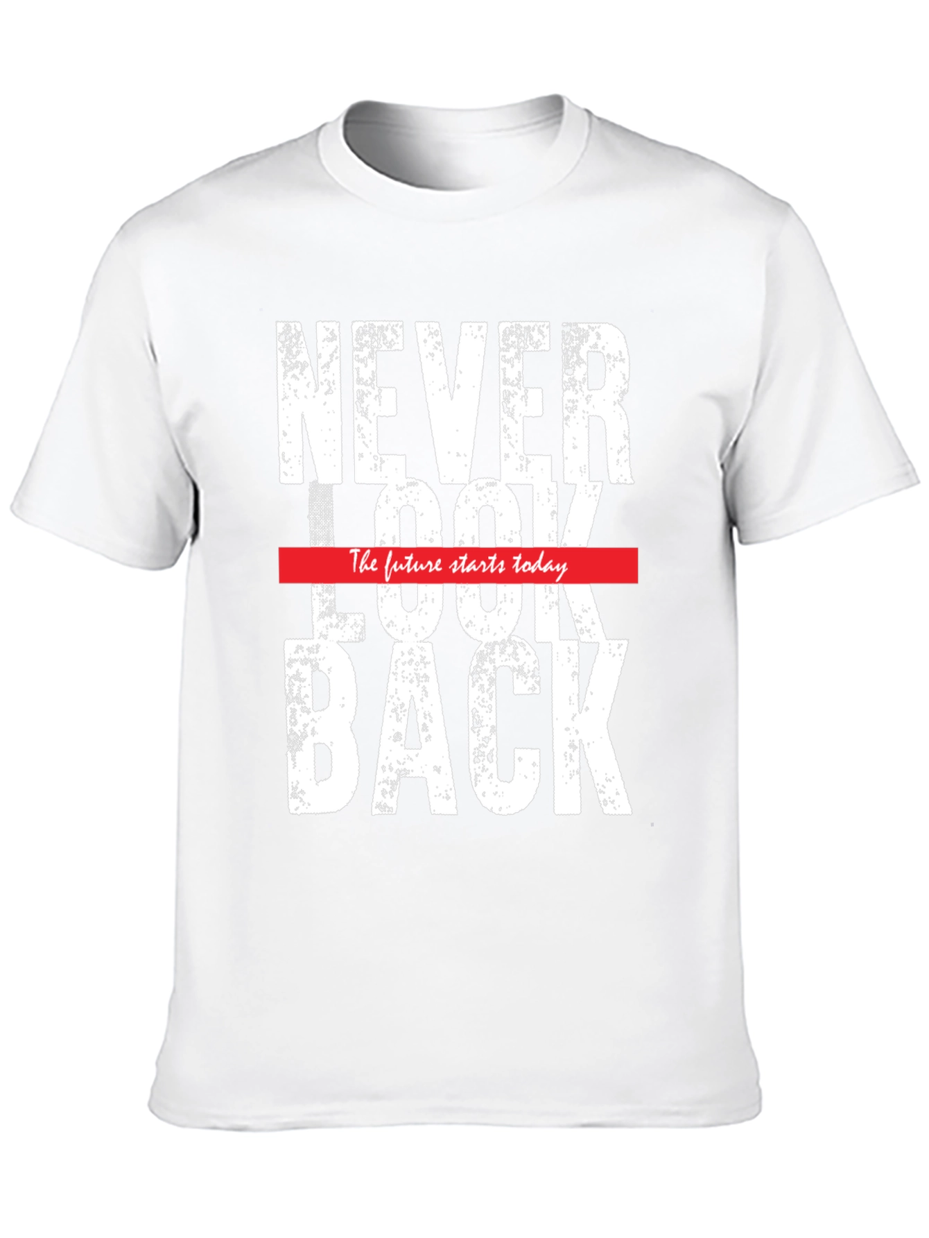 Never Look Back Graphic Tee - Mens Black T-Shirt