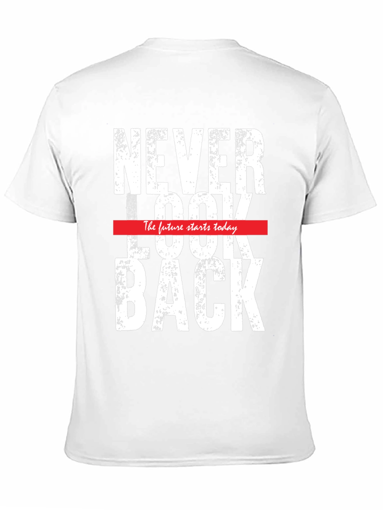 Never Look Back Graphic Tee - Mens Black T-Shirt