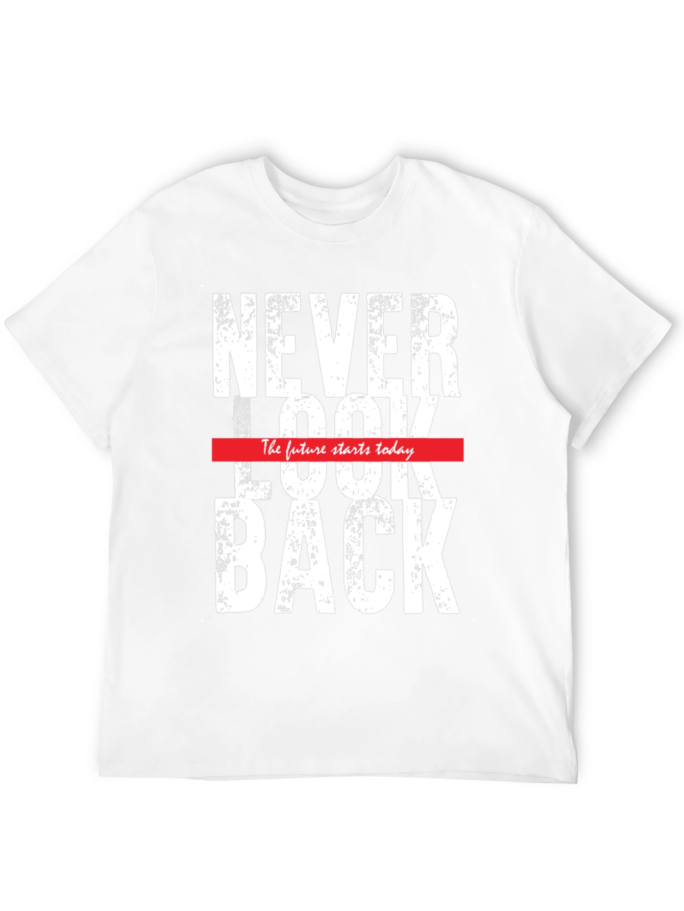 Never Look Back Graphic Tee - Mens Black T-Shirt
