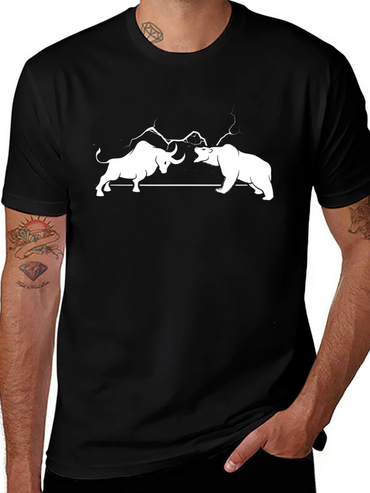 Bull vs Bear T-Shirt - Stock Market Traders Tee