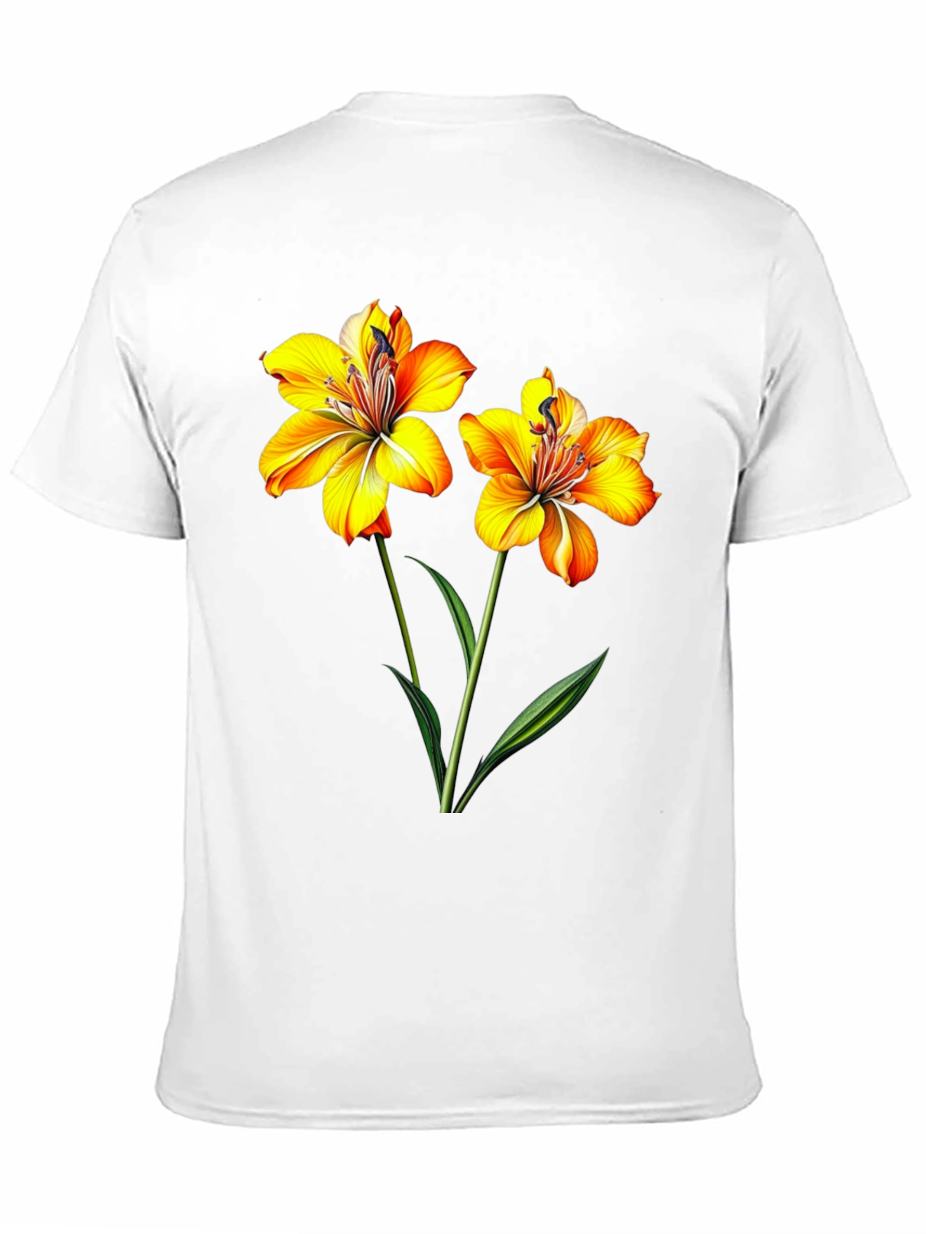 Floral Print Black T-Shirt for Men