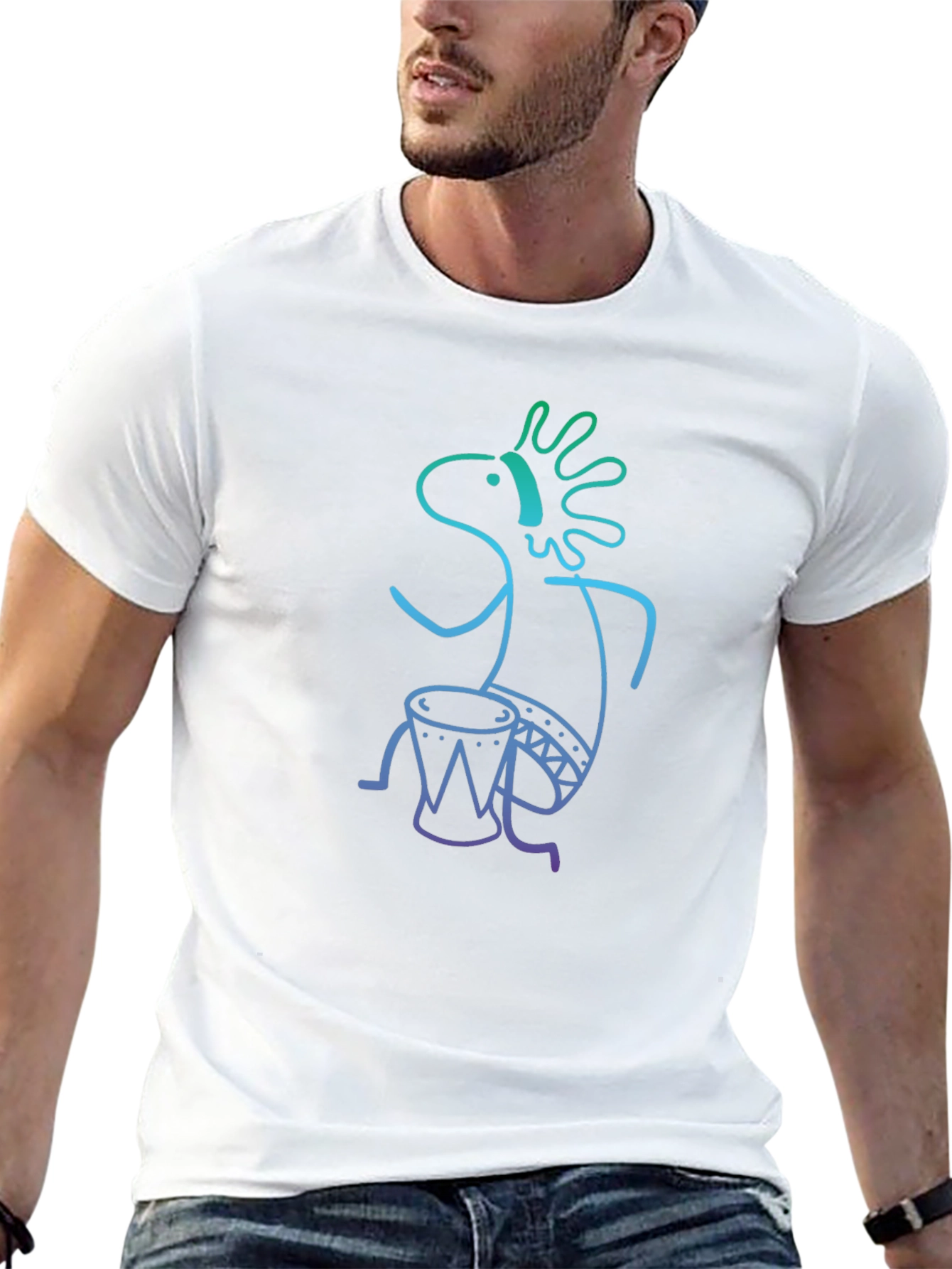 Kokopelli Drummer Black T-Shirt