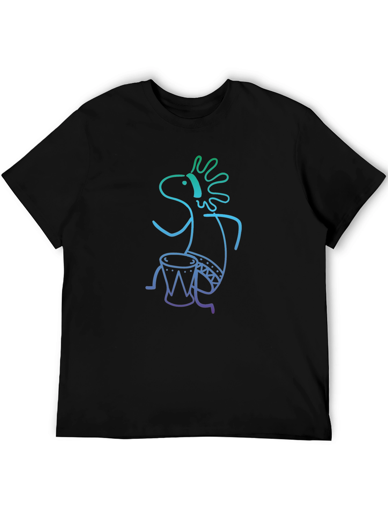 Kokopelli Drummer Black T-Shirt